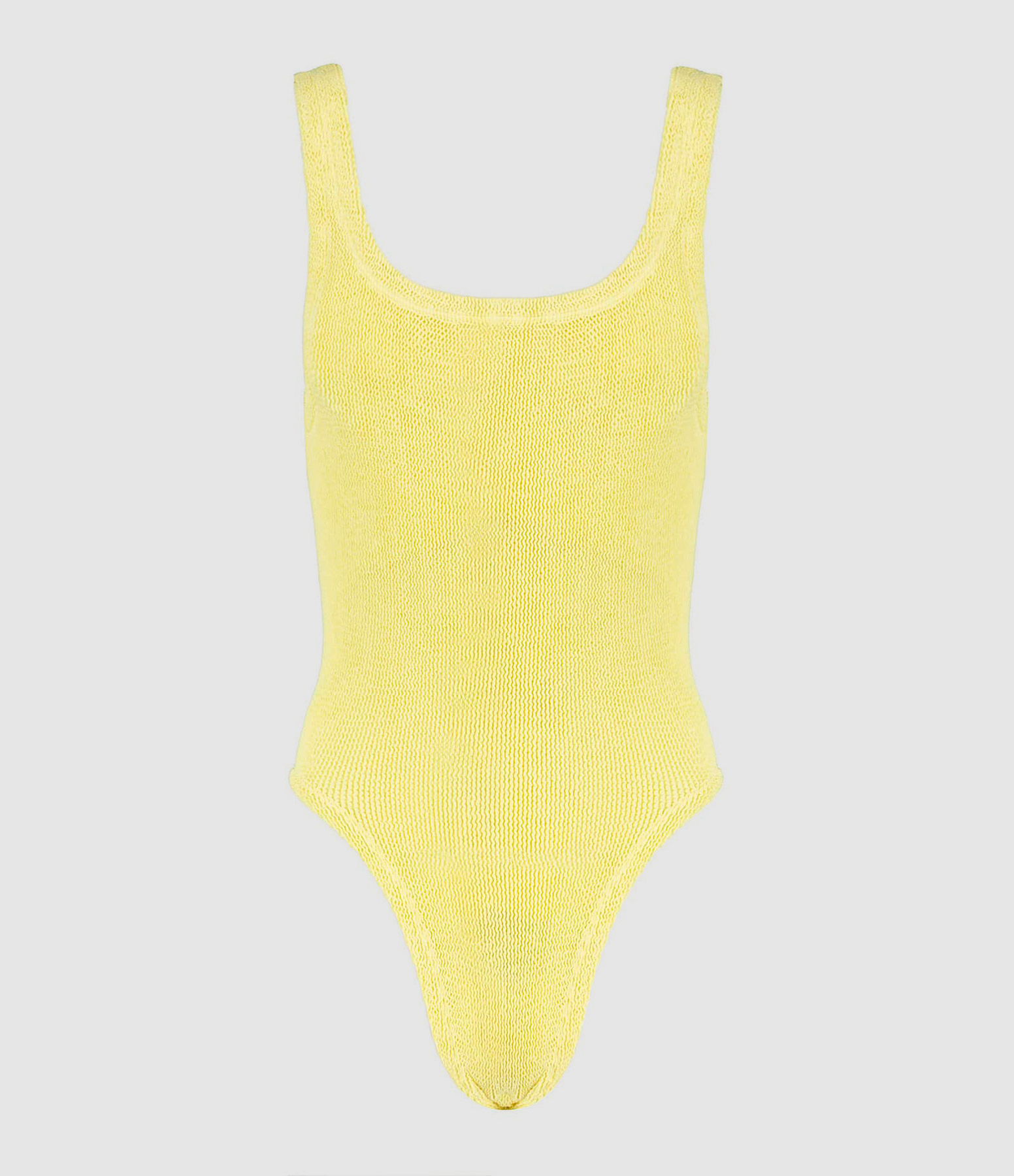 Maillot de Bain Une Pièce Square Neck Jaune