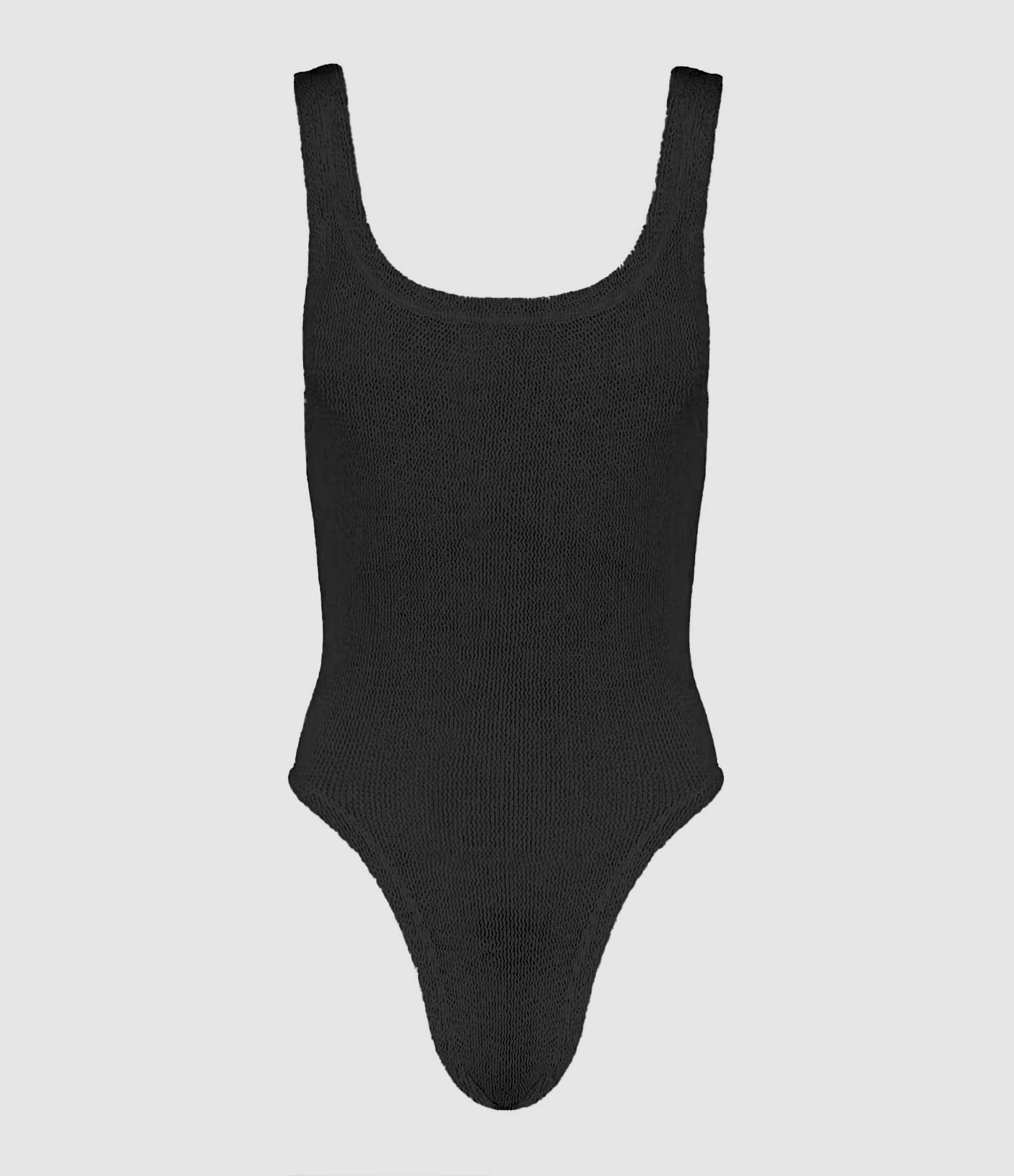 Maillot de Bain Une Pièce Square Neck Noir