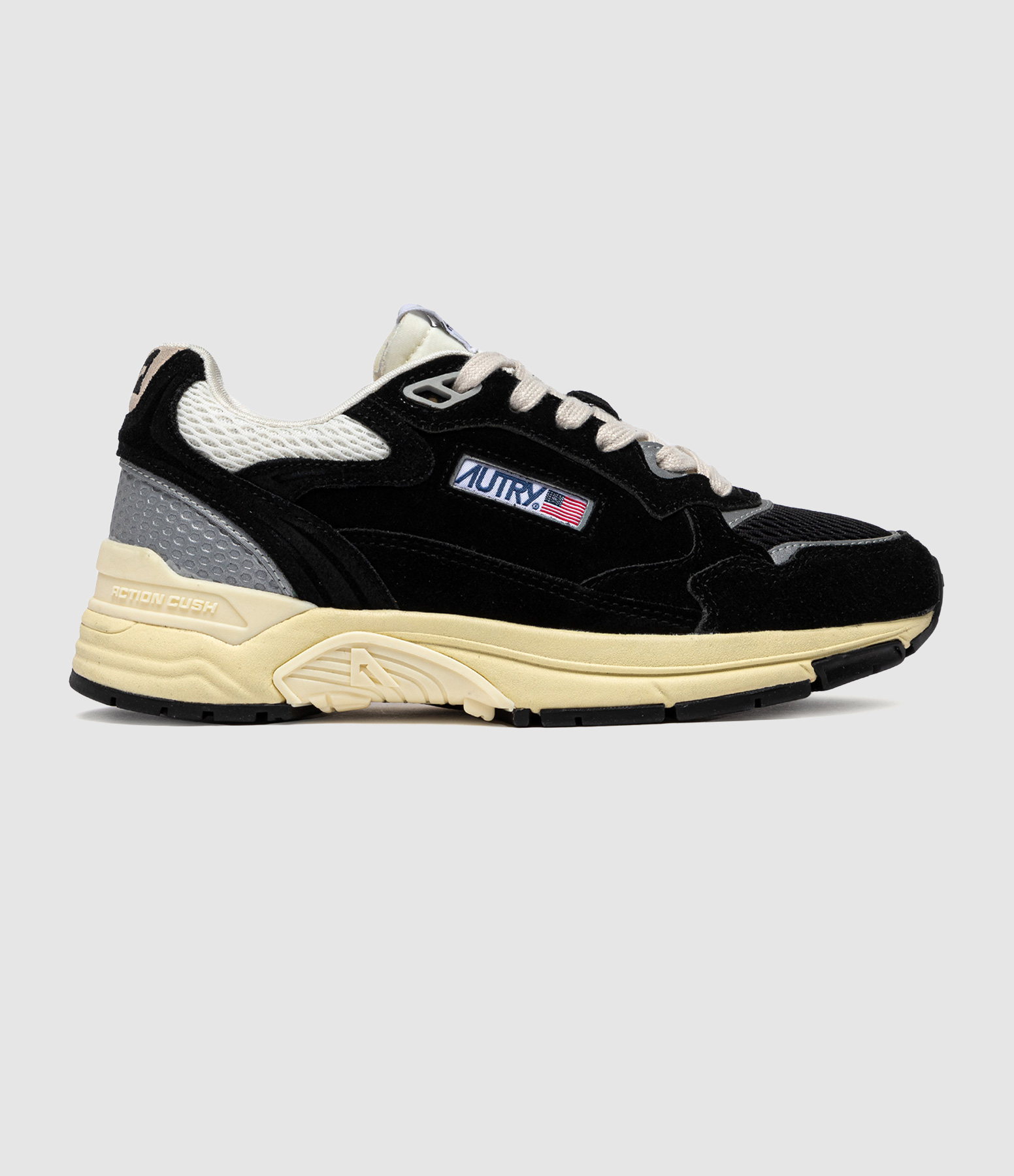 Baskets Homme Hyperway Low Suede Mesh Black Silv