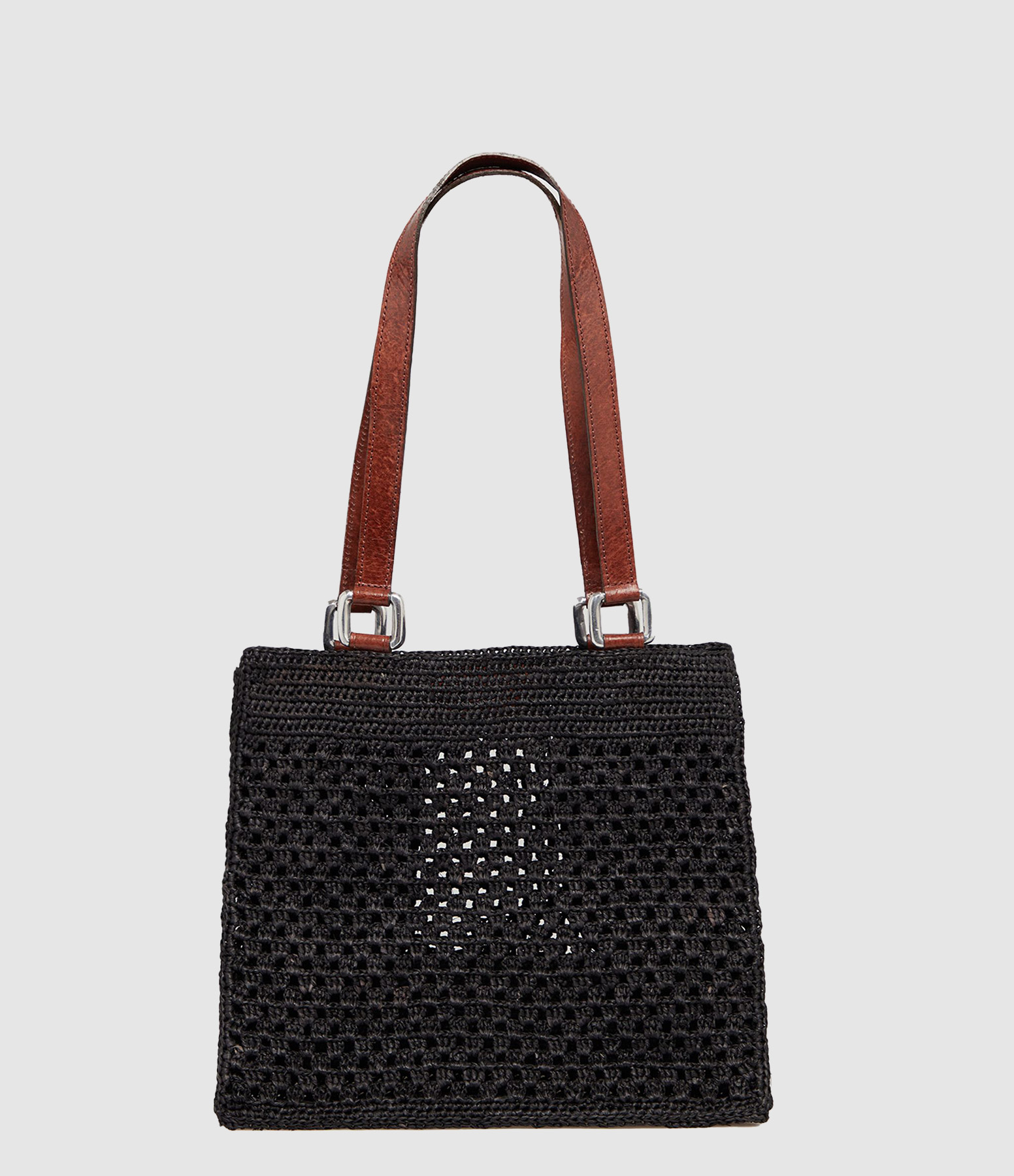 Cabas Irina Raphia Black