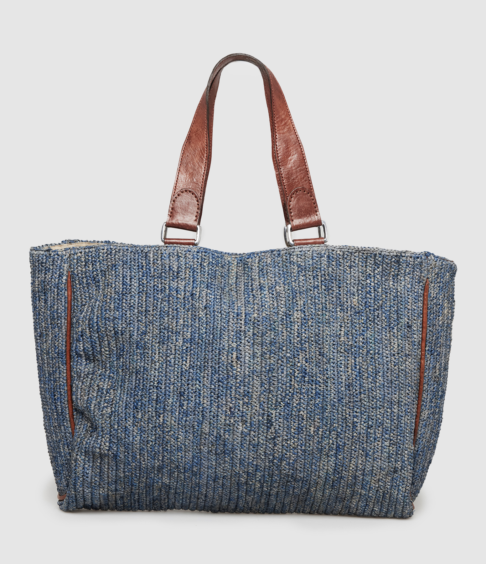 Cabas Isika Raphia Denim