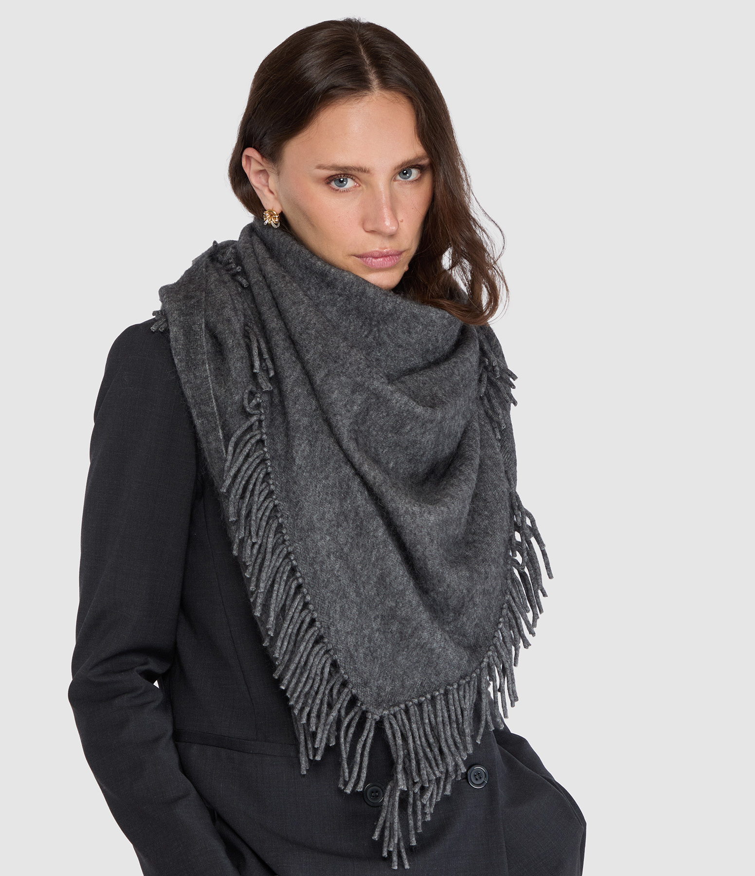 Écharpe Davina Gris Anthracite