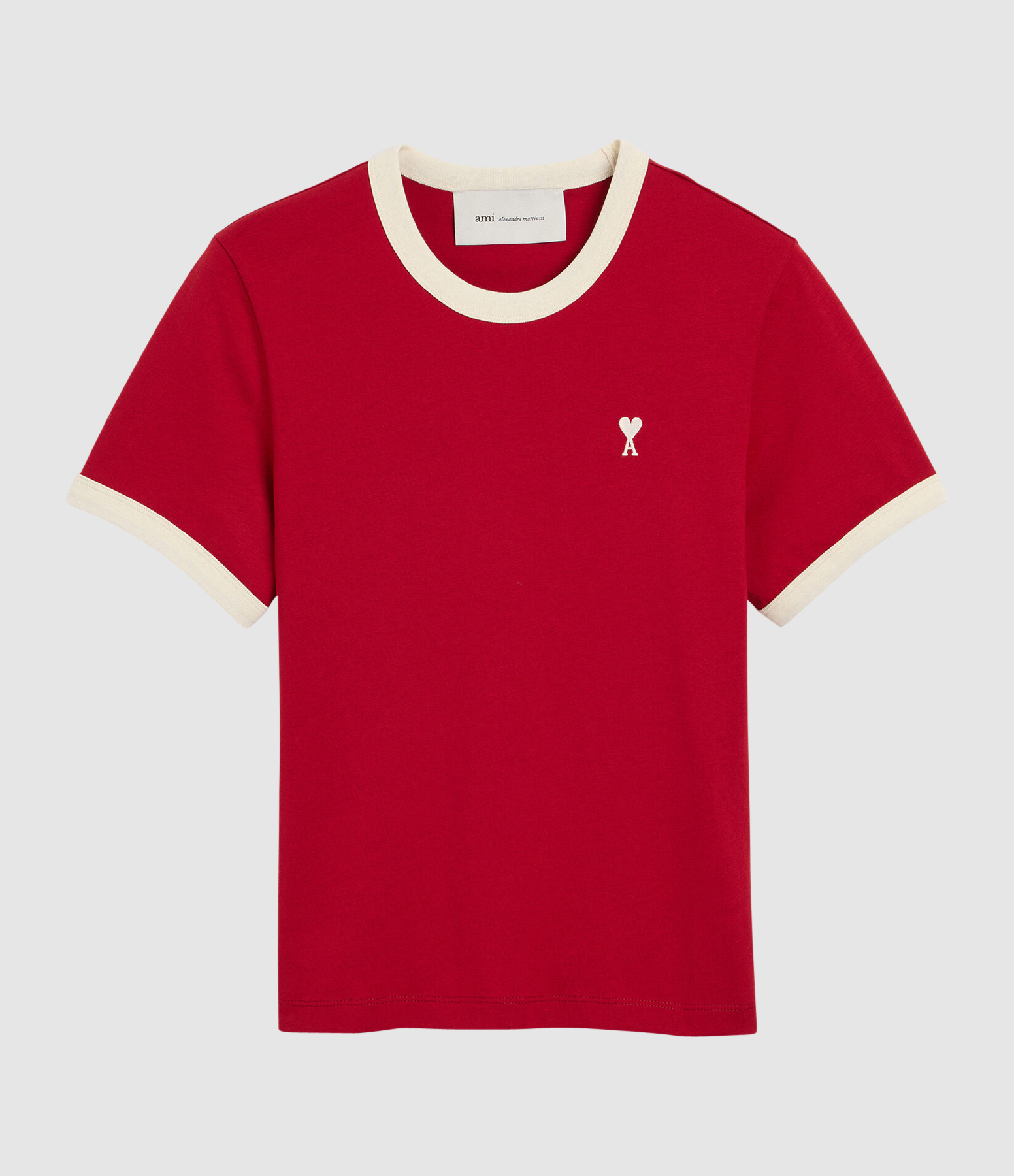 T-Shirt Off White Ami De Coeur  Rouge Rubis Ivoire