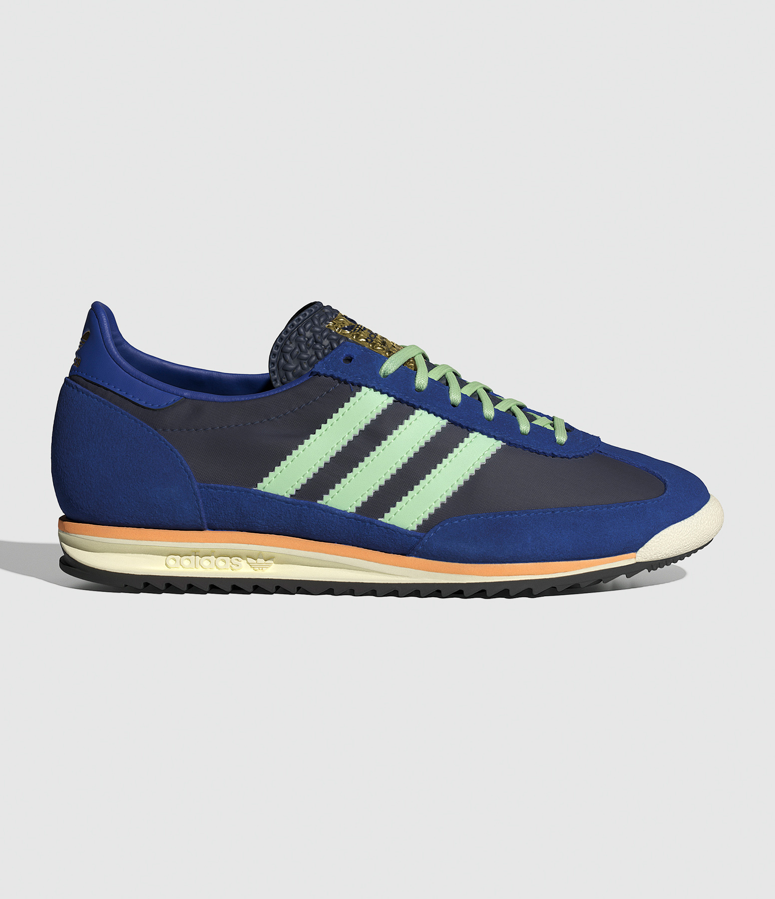 Baskets SL72 OG Indigo, Bleu Royal, Vert Pâle