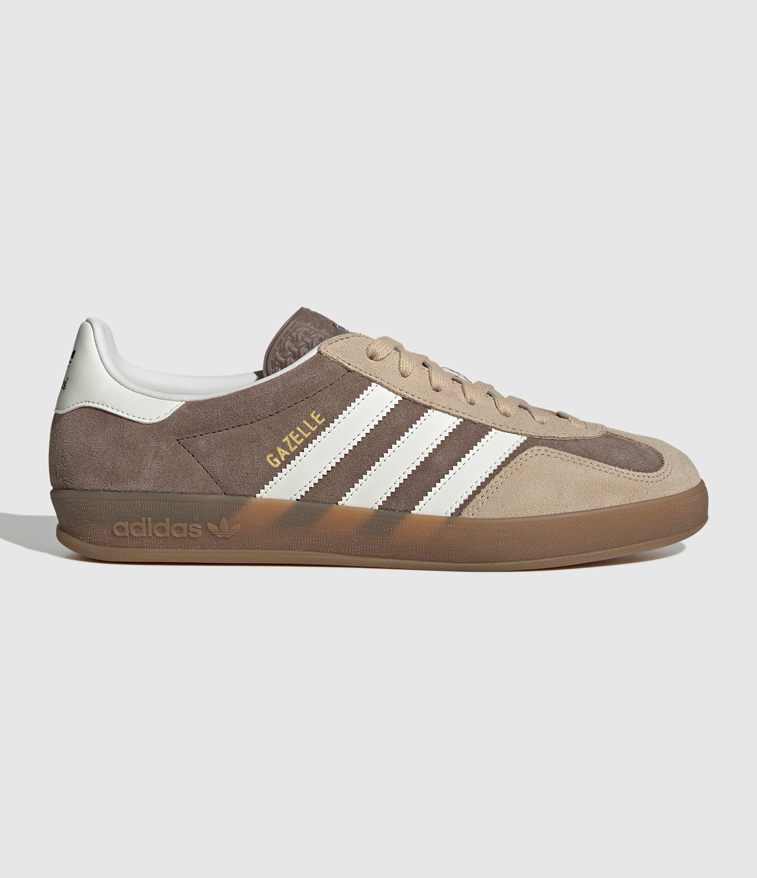 Baskets Gazelle Indoor Marron, Blanche