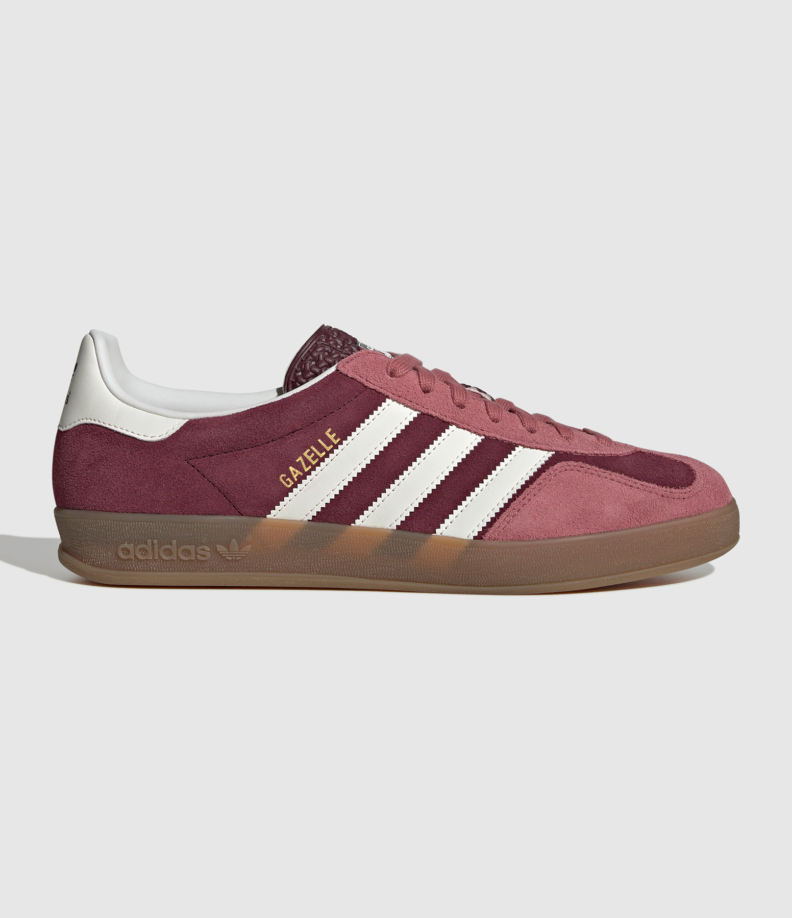 Baskets Gazelle Indoor Bordeaux, Blanc