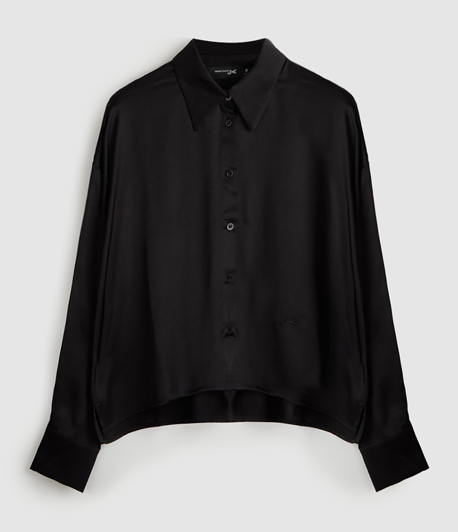Chemise Ima Crop Satin Noir