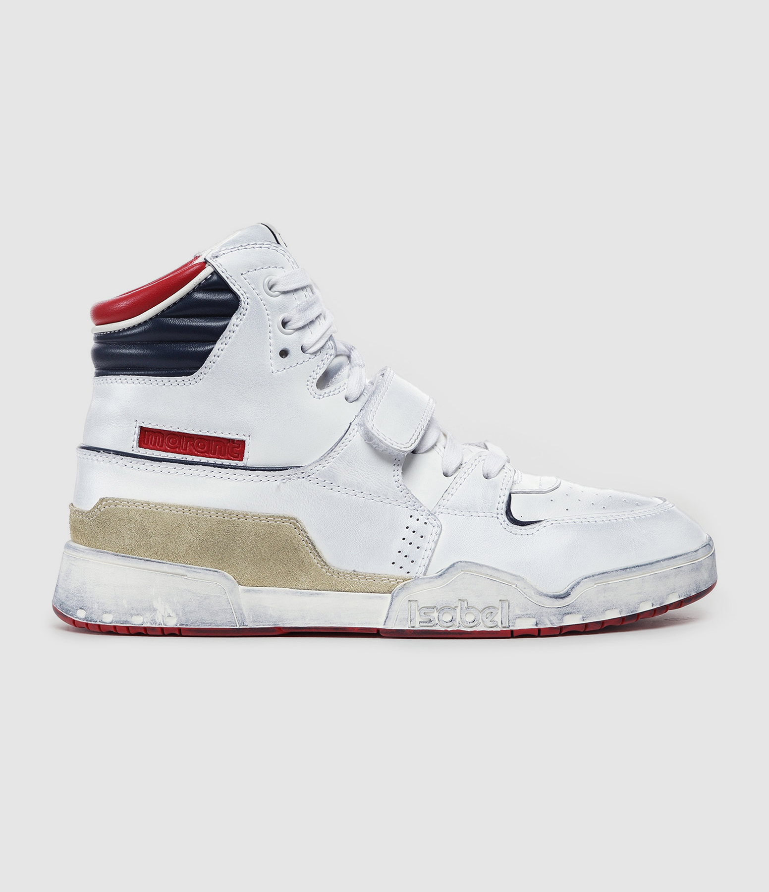 Baskets Alsee Cuir Blanc Bleu