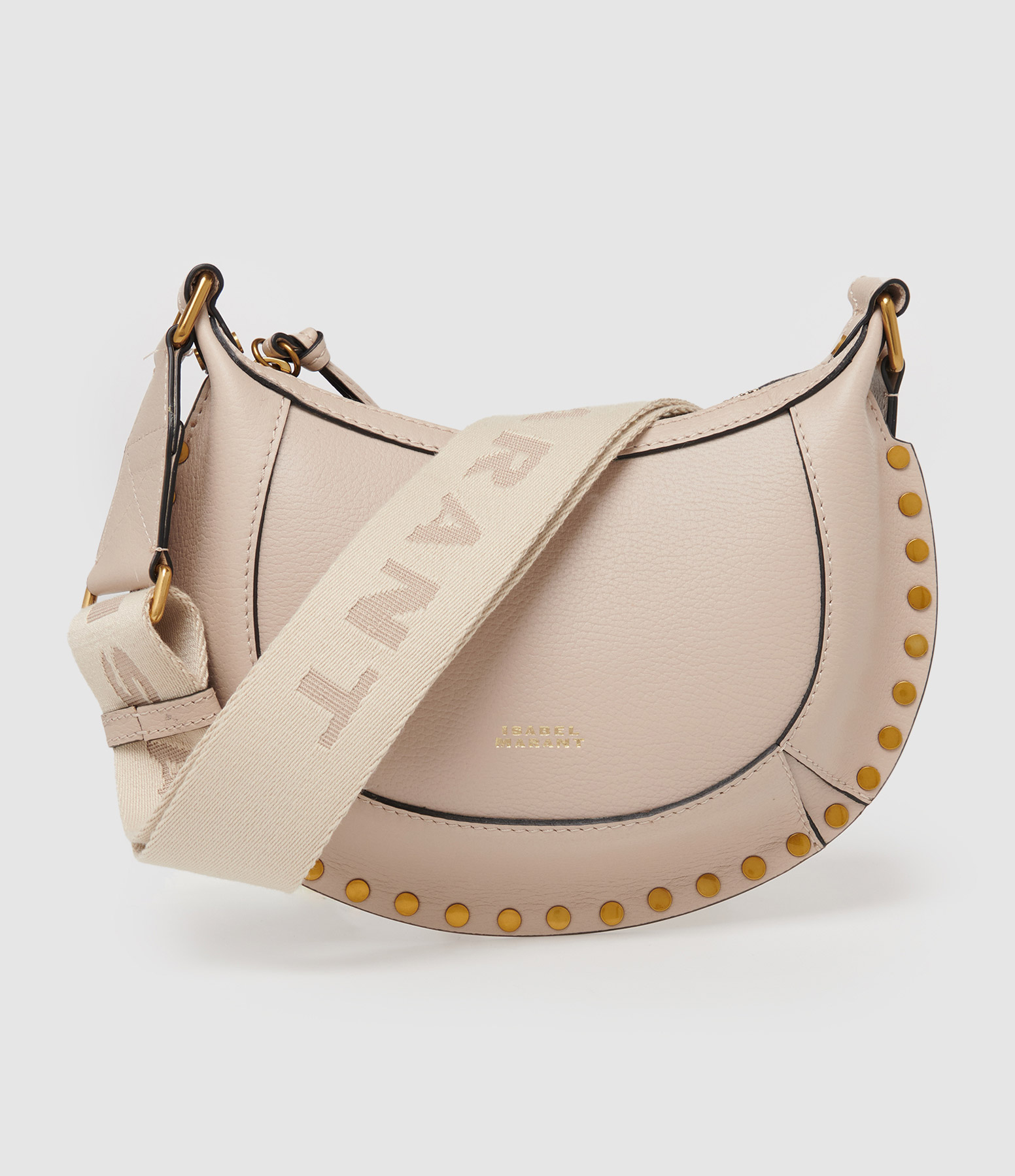 Sac Mini Moon Cuir Grainé Beige Clair