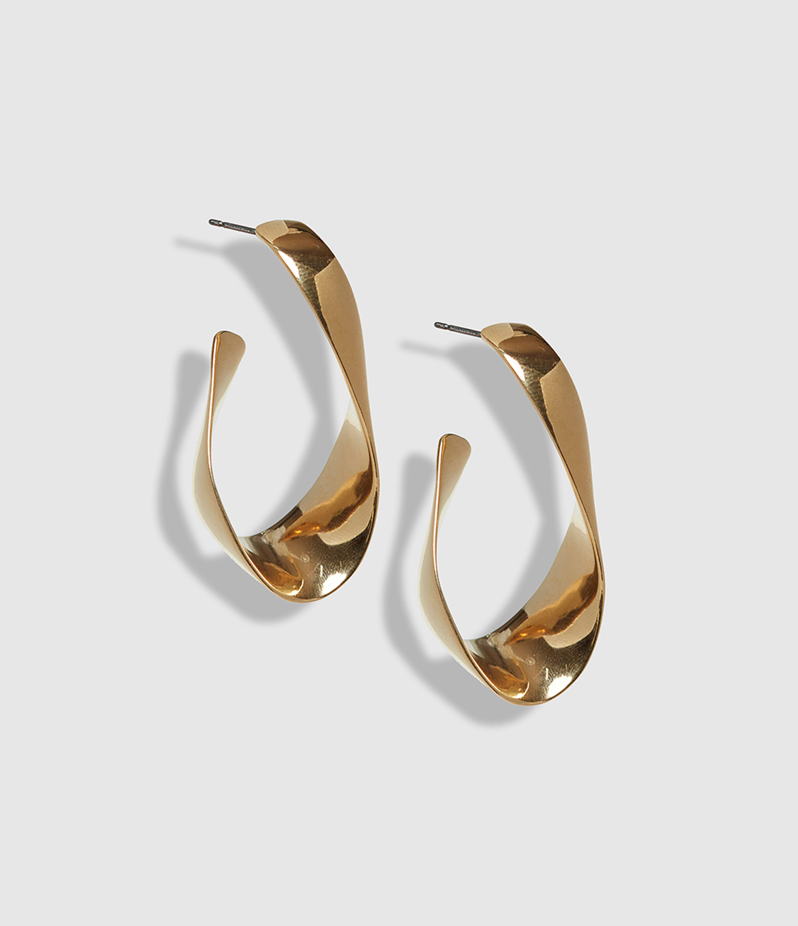 Boucles d'oreilles Twisted Doré