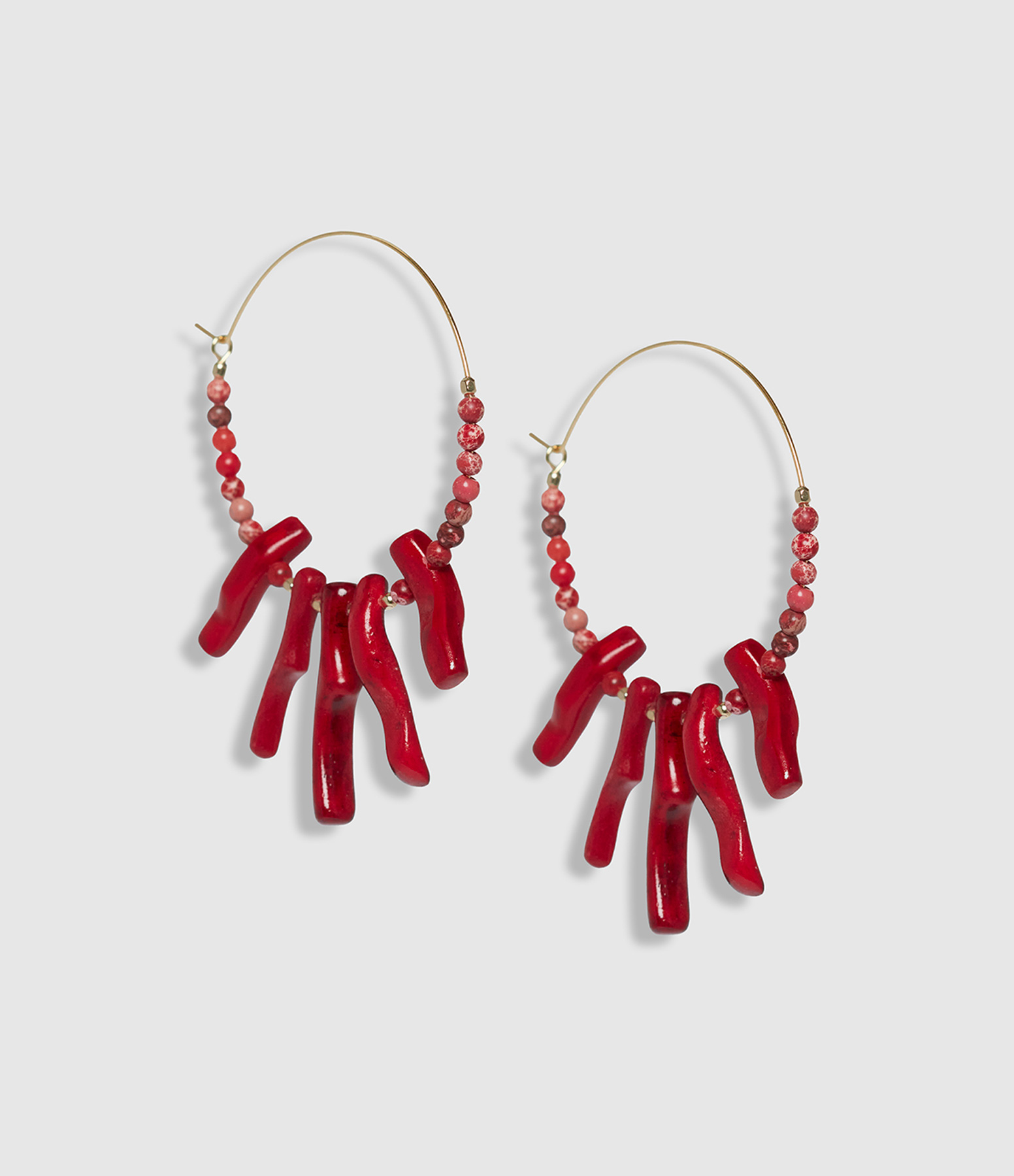 Boucles d'oreilles Jolana Corail