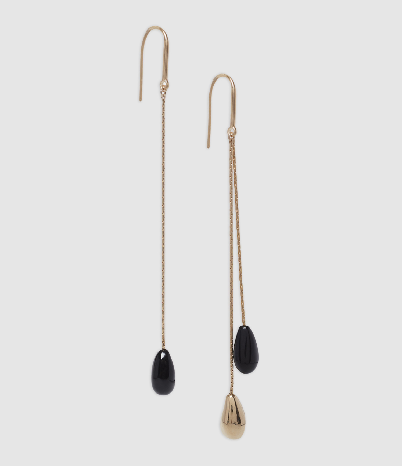 Boucles d'oreilles Asymétriques Noires