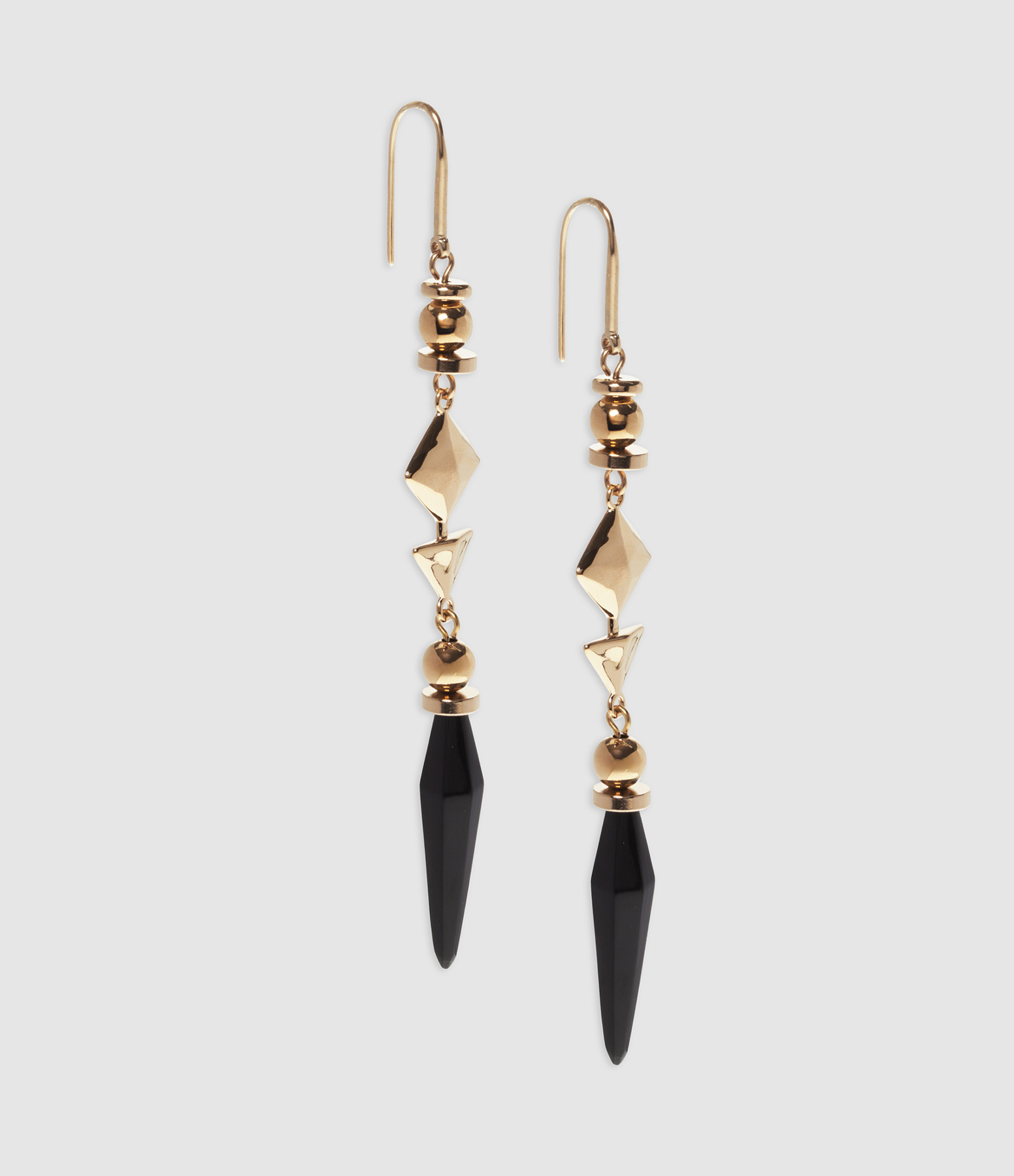 Boucles d'Oreilles Asymmetric Ida Black