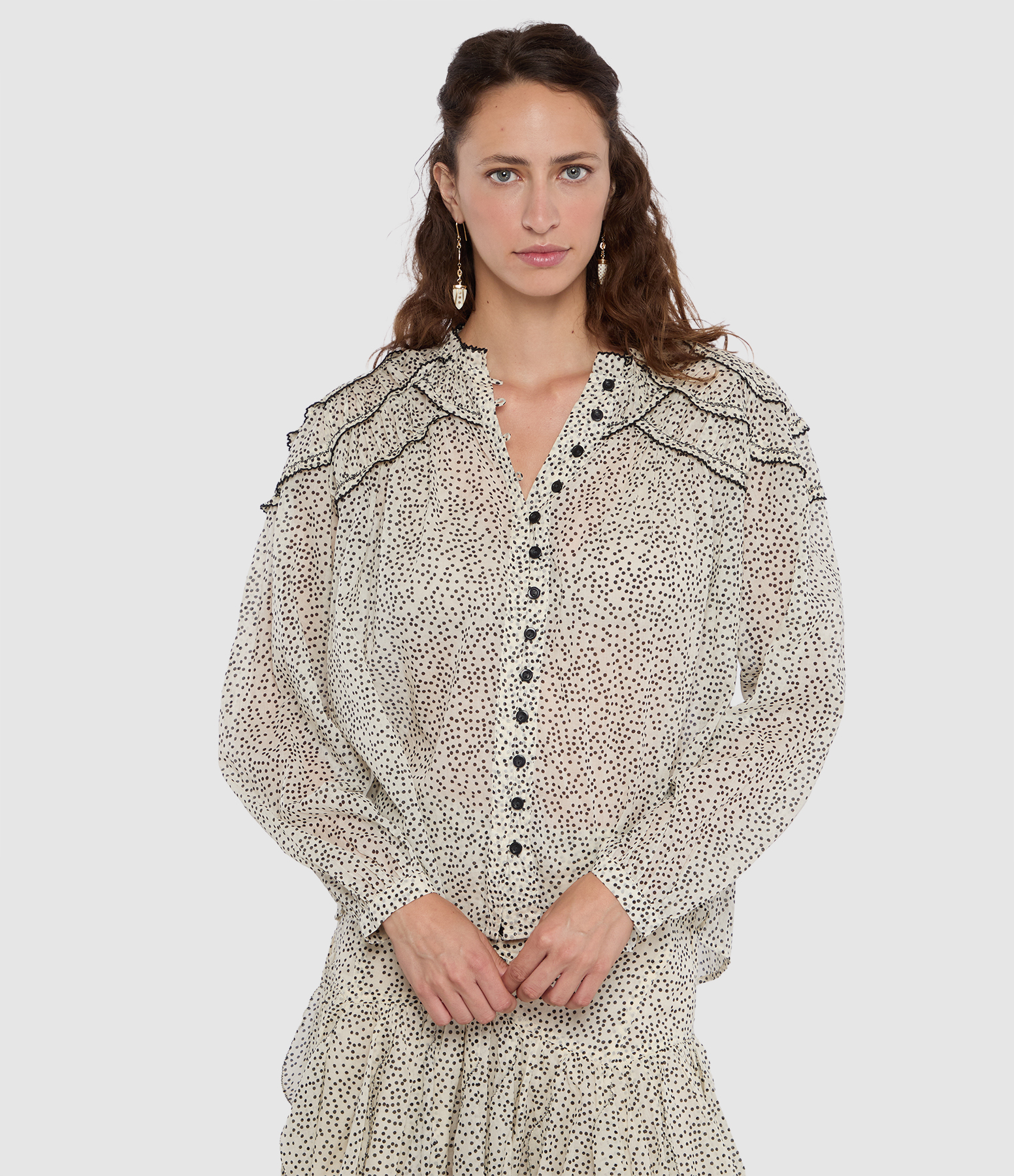 Top Christa Ecru Black