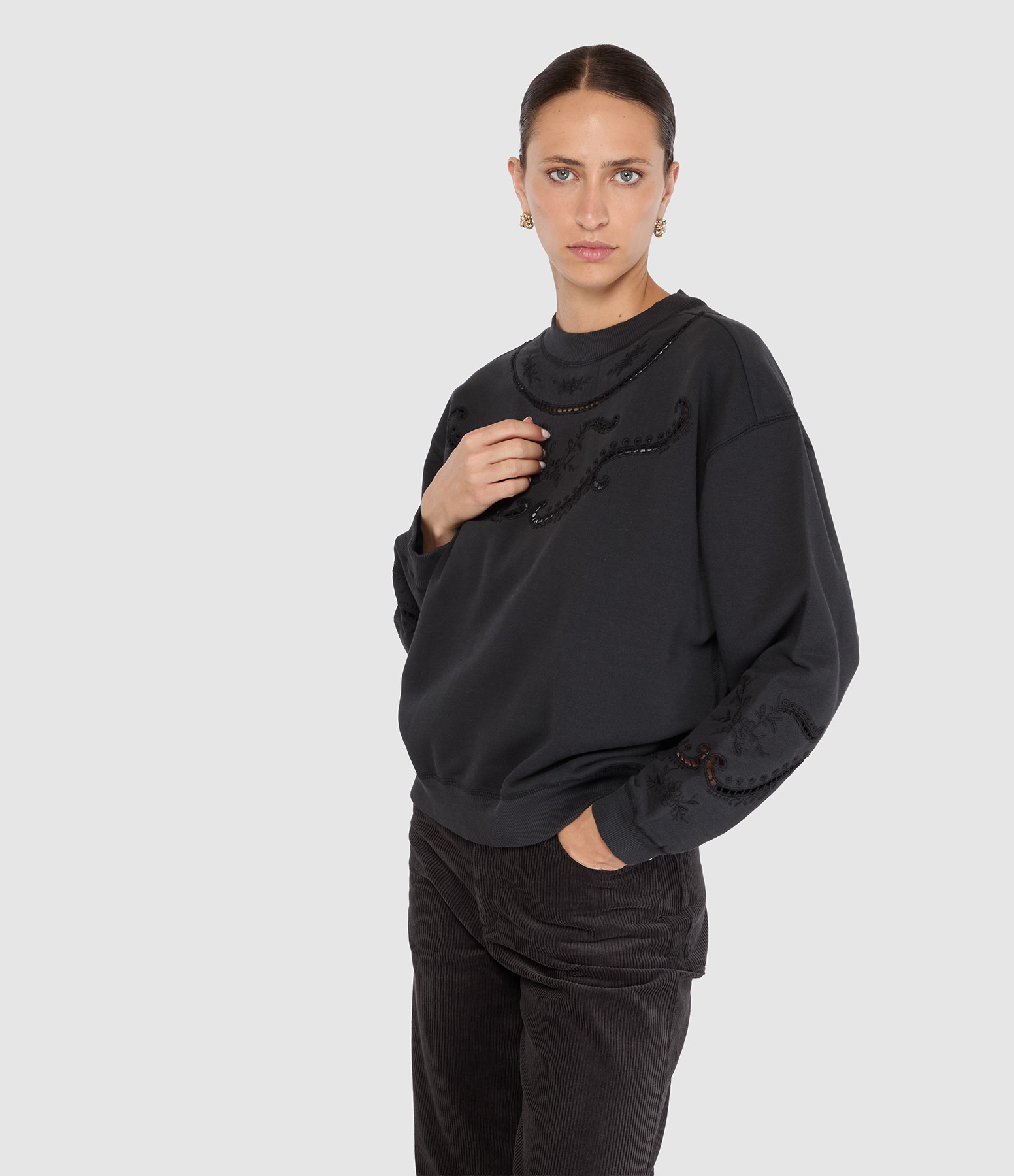 Sweat Shirt Vella Faded Black
