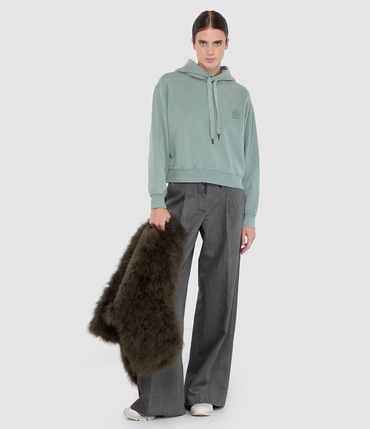 Sweatshirt Hoodie Salmy Sage