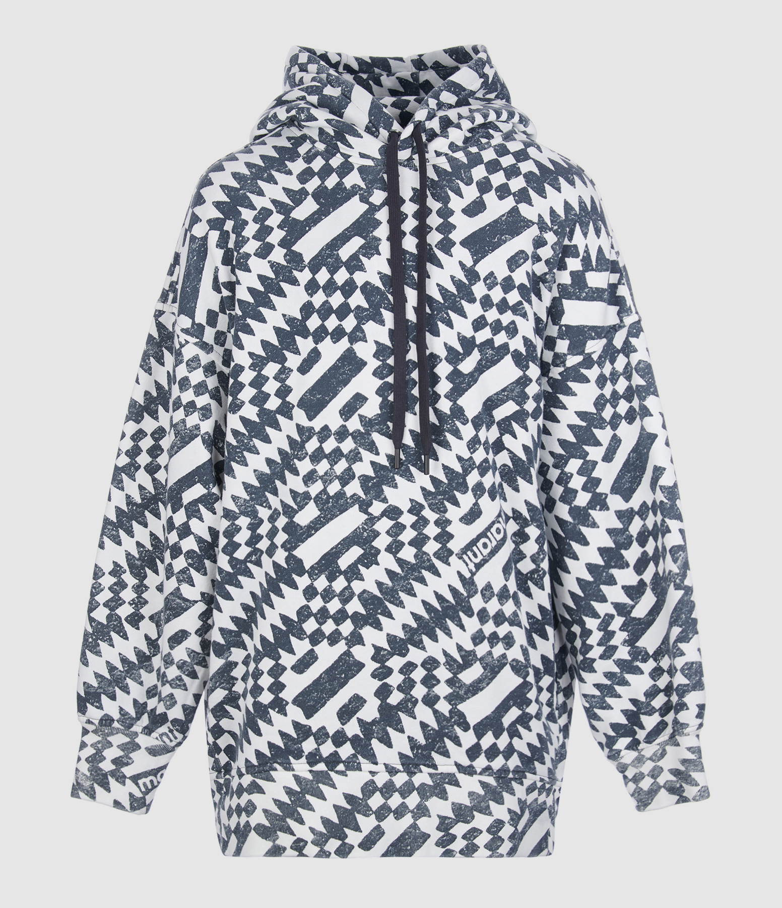Sweatshirt Maldy Coton Imprimé Écru Noir