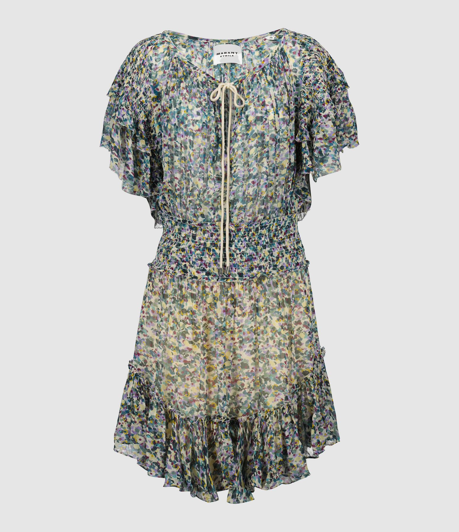 Robe Florise Imprimé Vert Écru