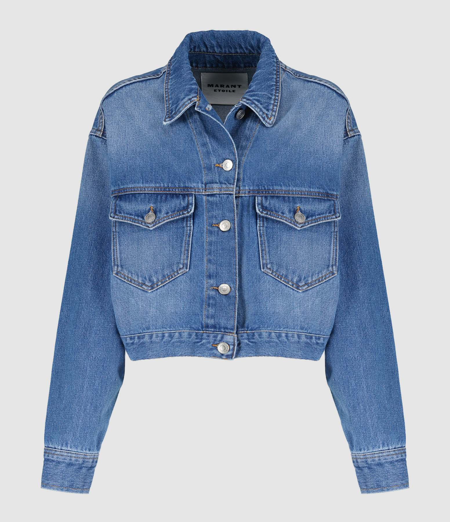 Jean Slim Isabel Marant Étoile - Coton Et Cuir D'agneau - Taille 1 - Occasion Très Bon état