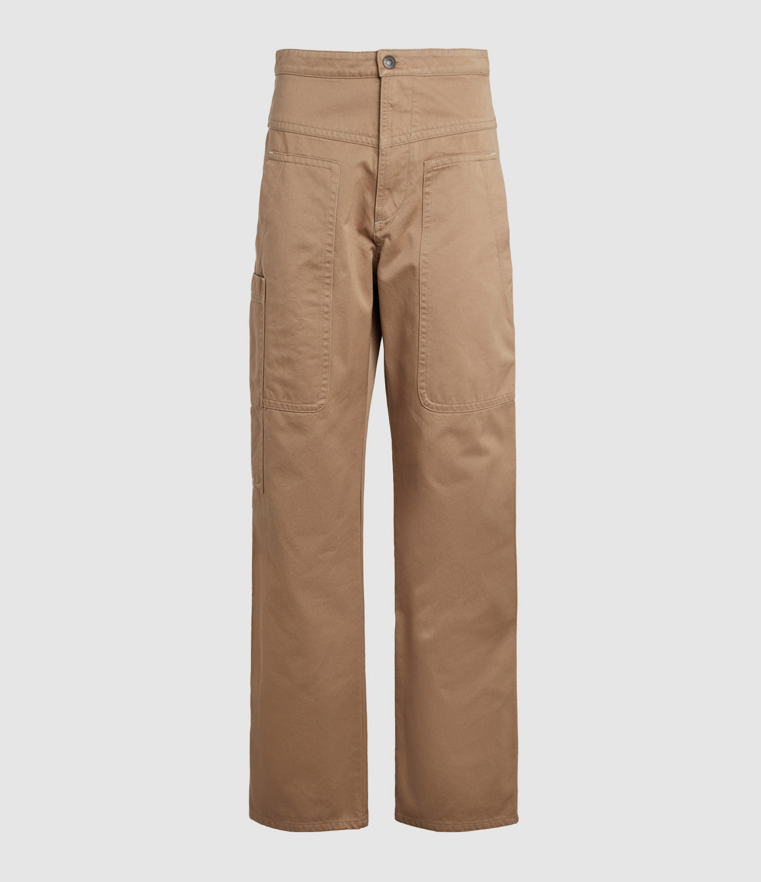 Pantalon Droit Philna Sahara Coton Marron