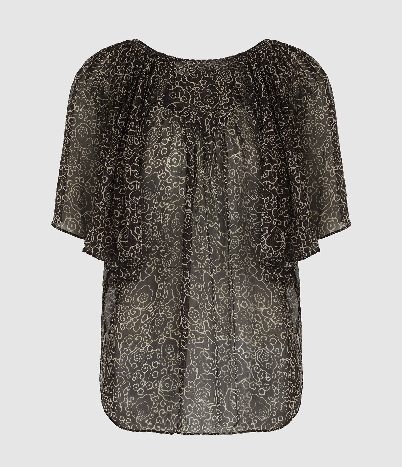 Top Neslya Noir Ecru