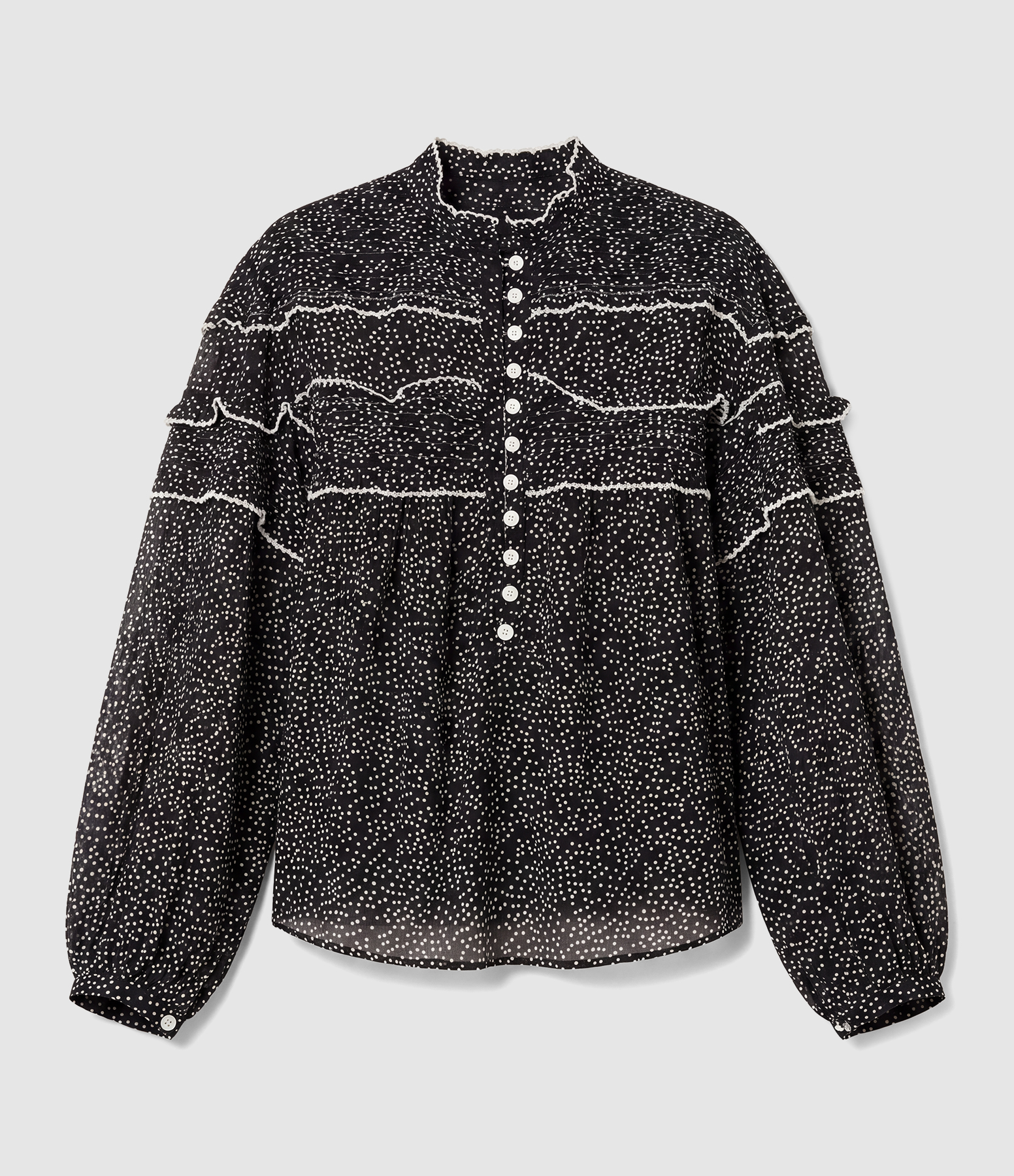 Top Doane Black Ecru