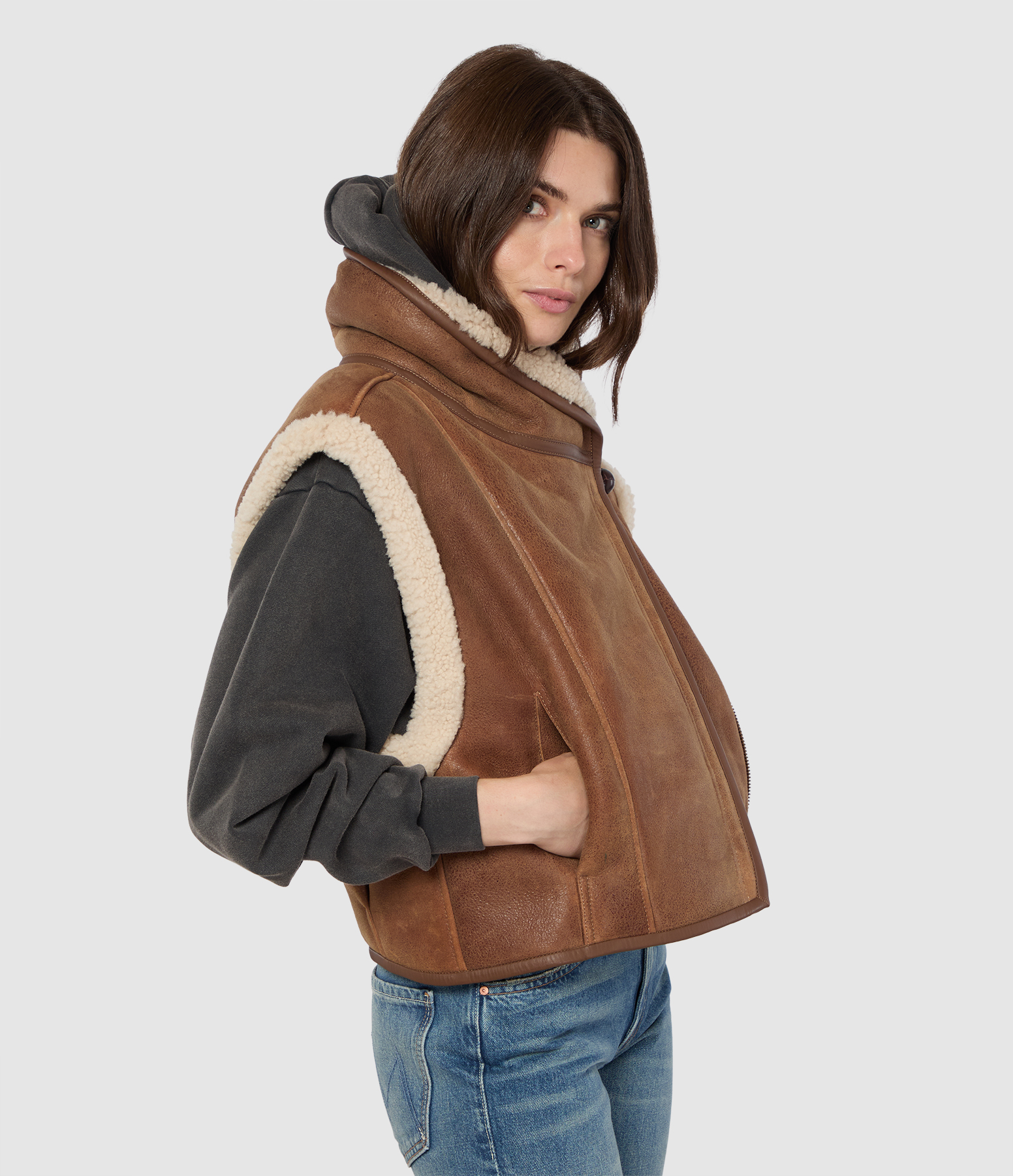 Gilet Alime Cognac