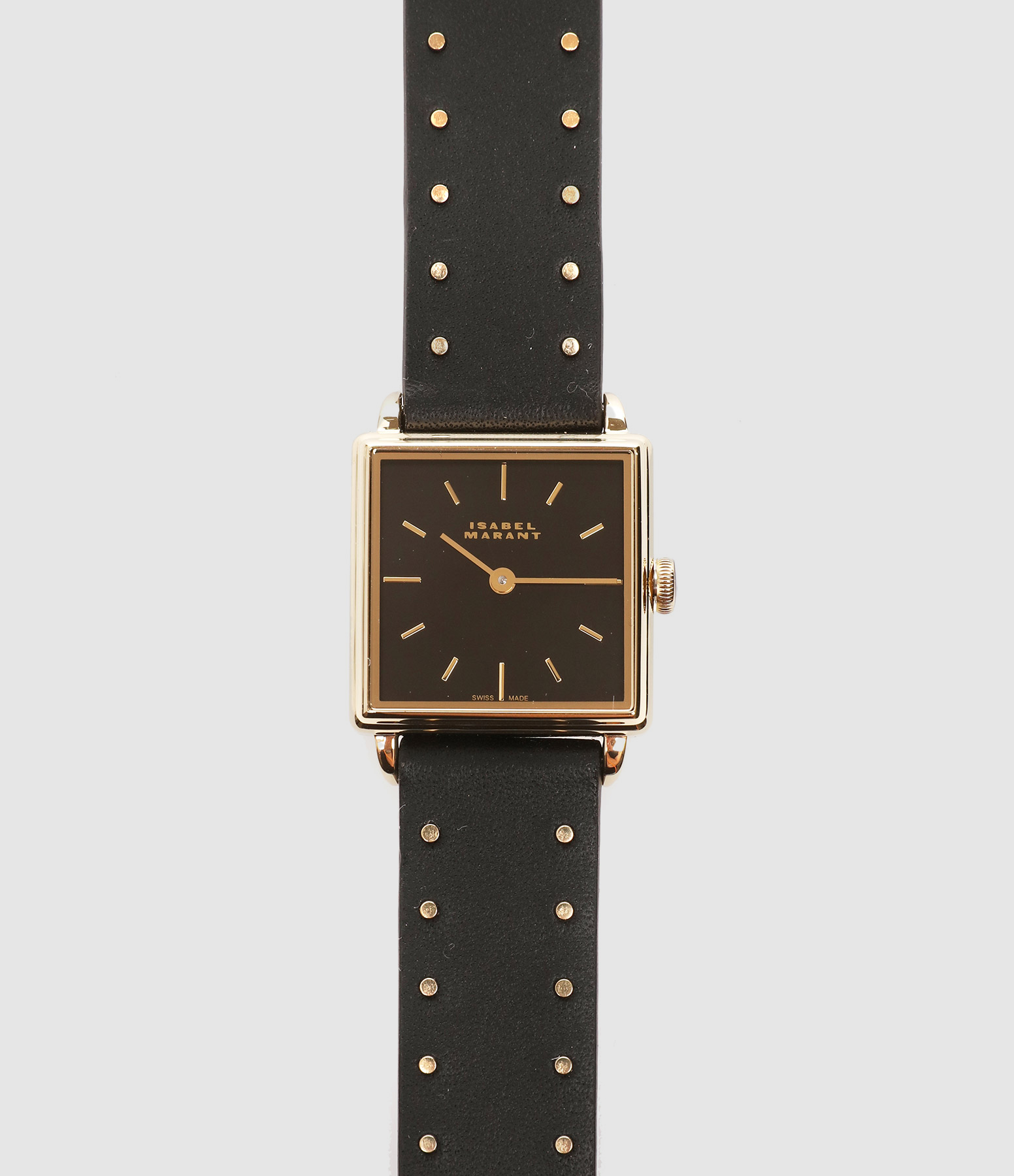Montre Study Slick Cuir Noir