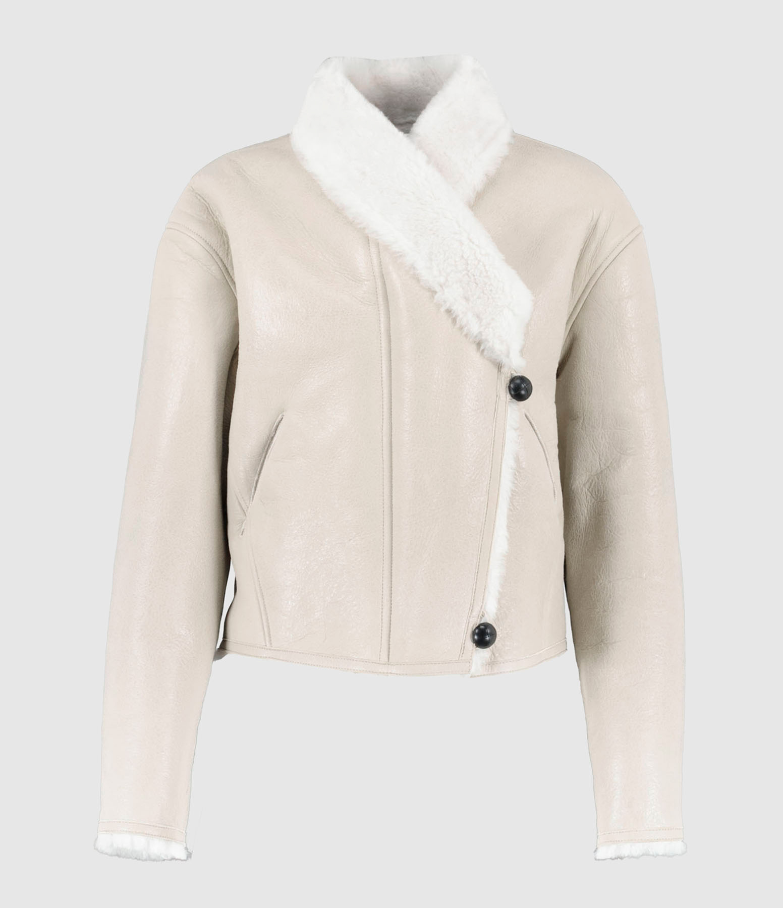 Manteau Eriana  Cuir Gris