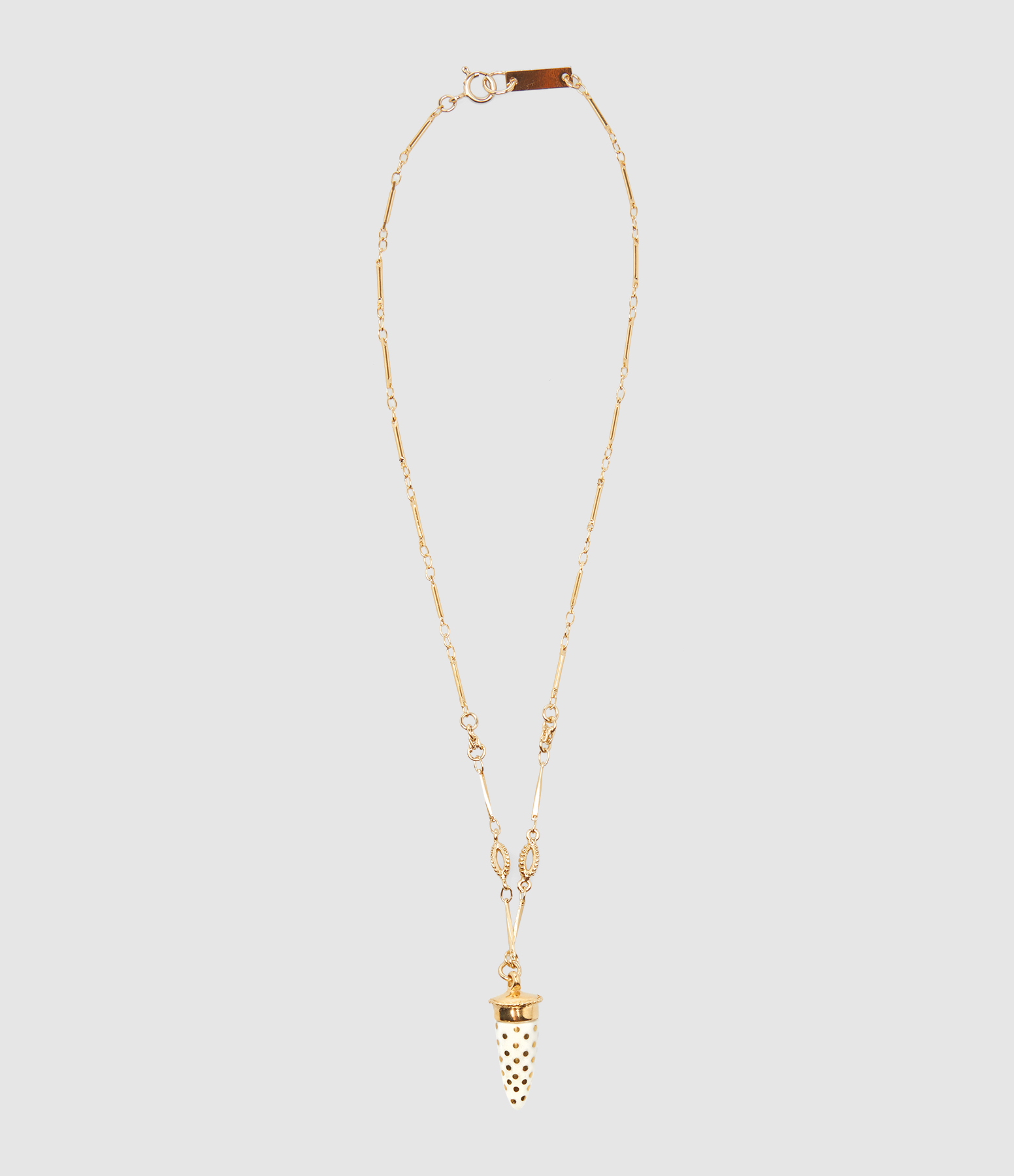 Medaille Short Necklace Ecru