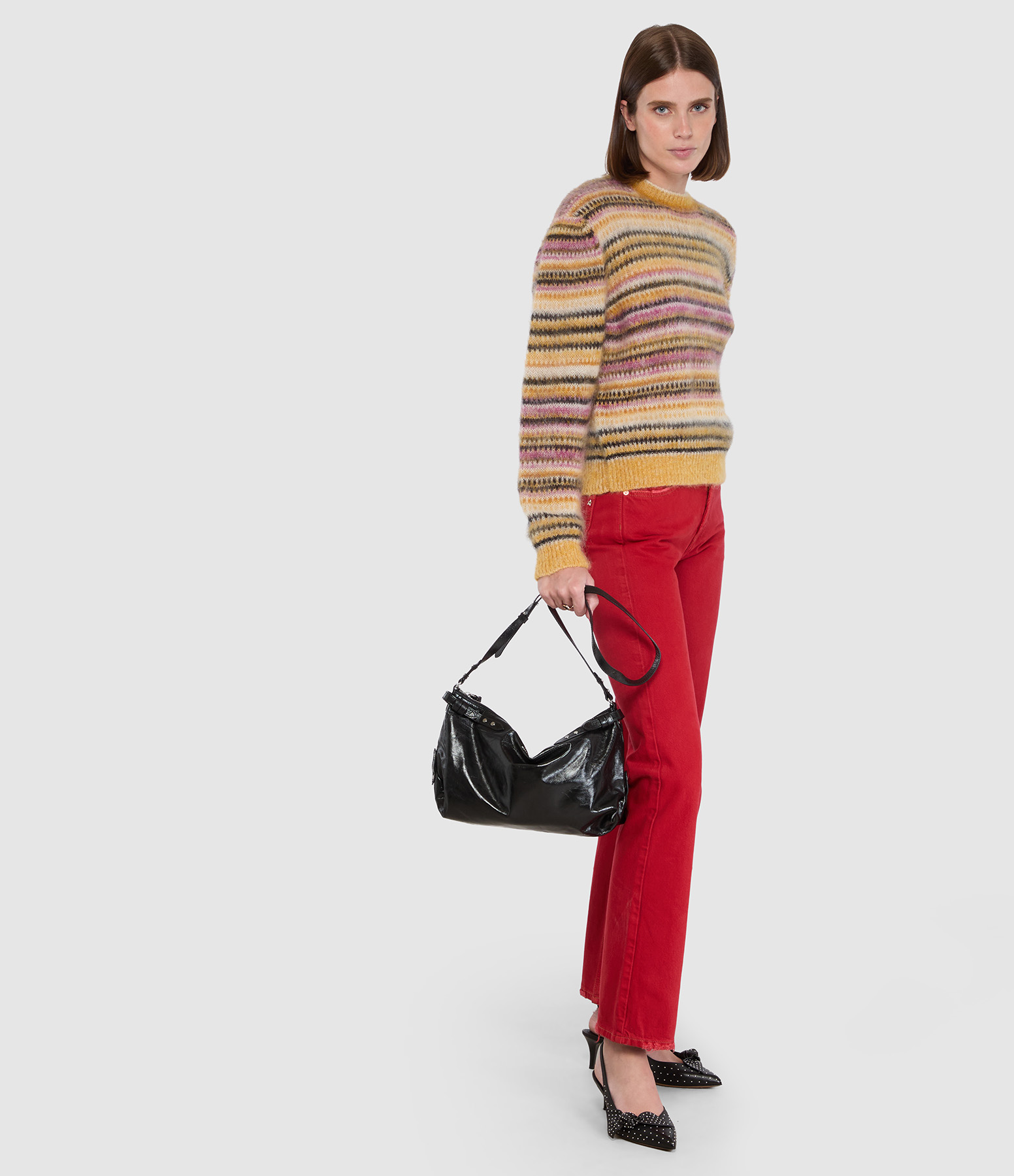 Pantalon Daya Regular Red, Défilé