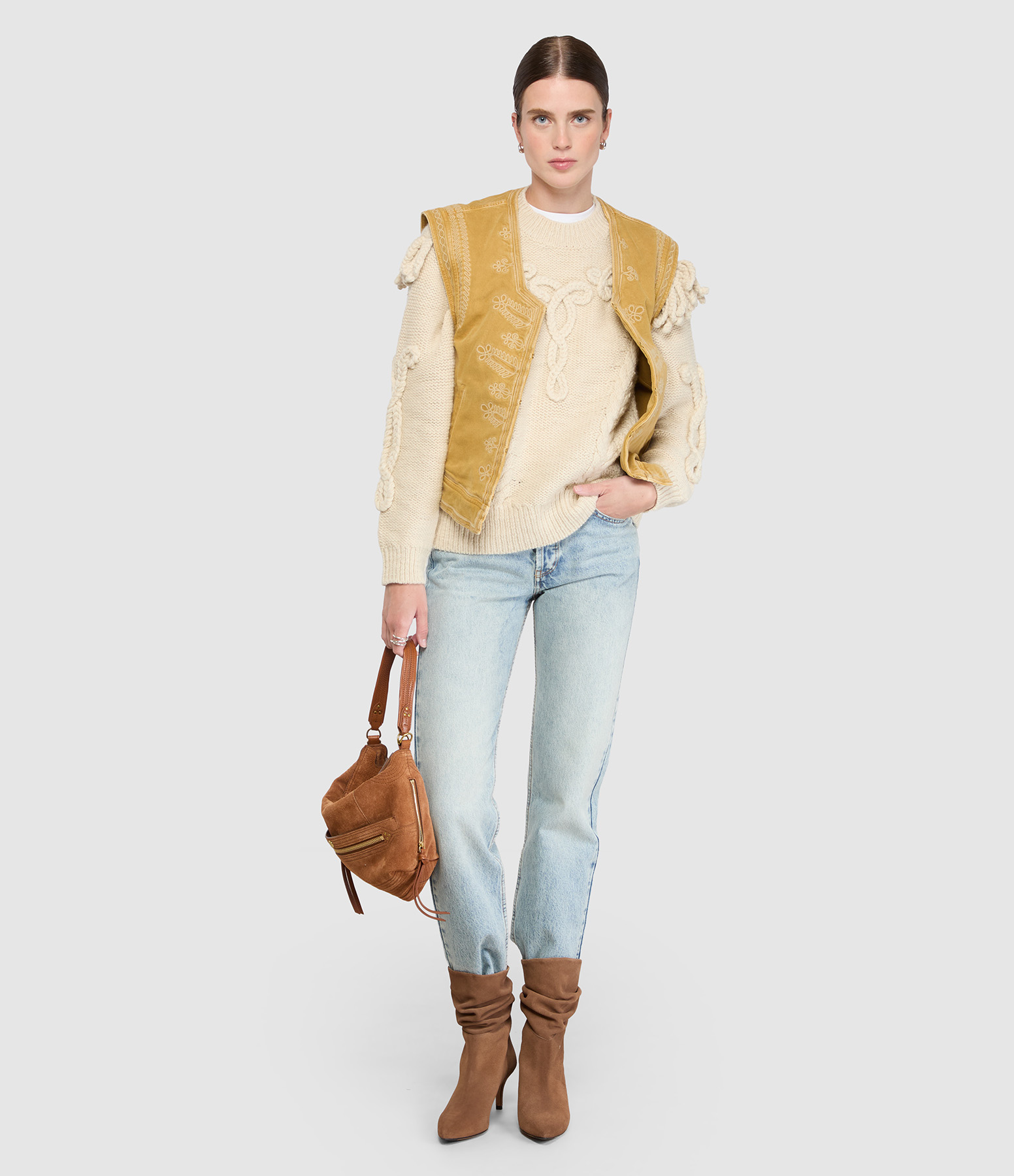 Pantalon Daya Cropped Vintage Blue, Défilé