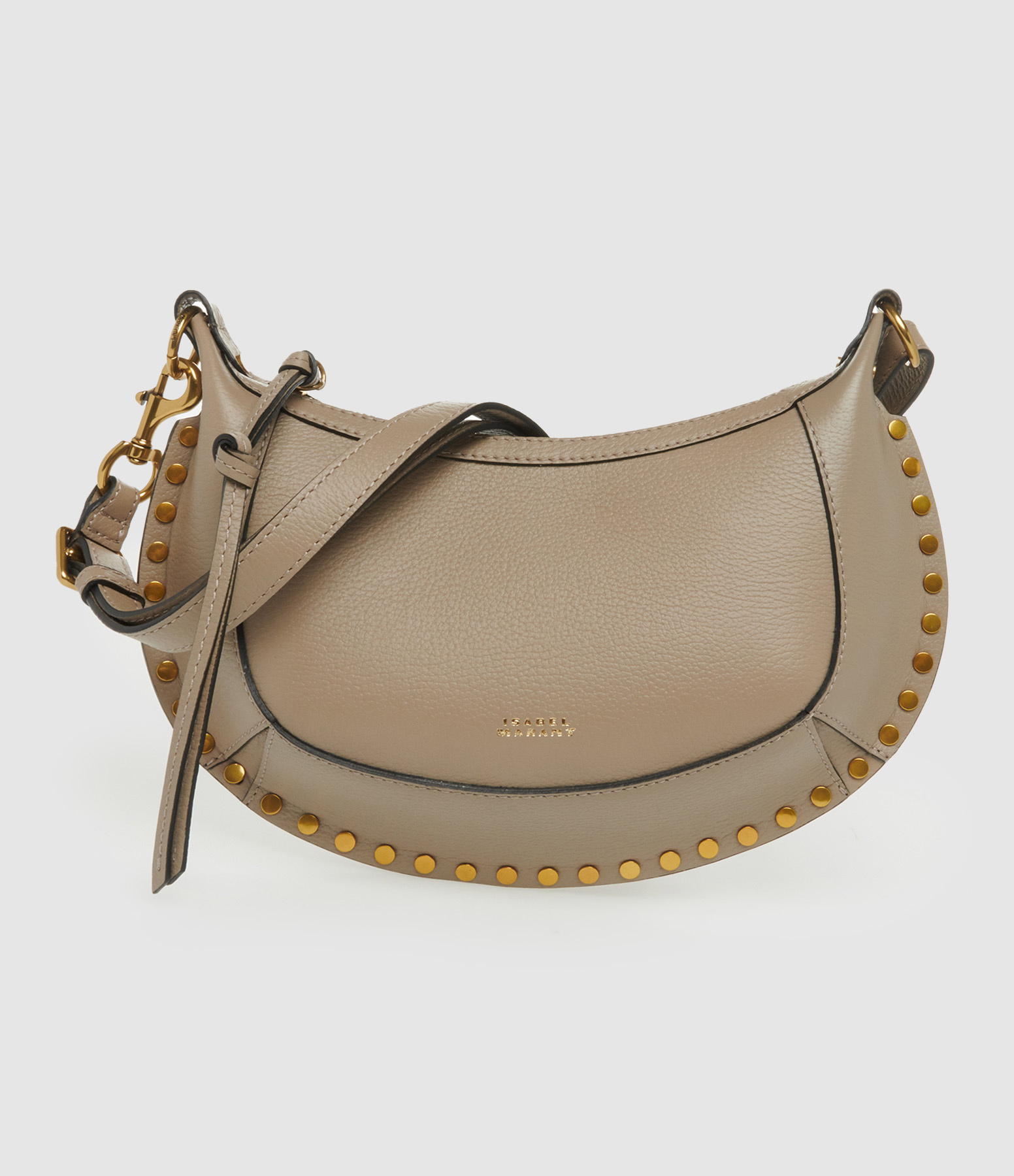 Sac Oskan Moon Cuir Grainé Taupe