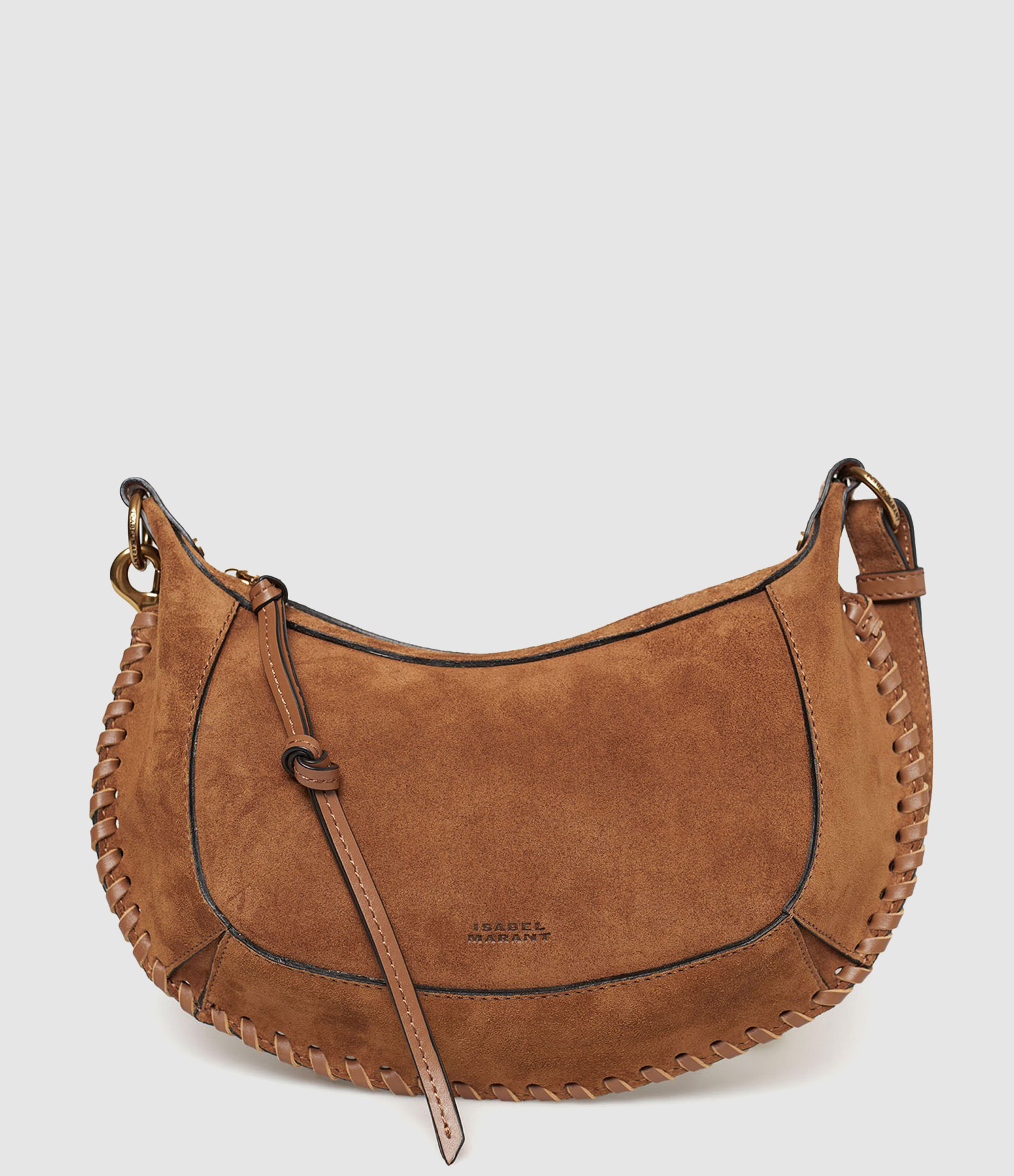 Sac Oskan Moon Cuir Suédé Marron