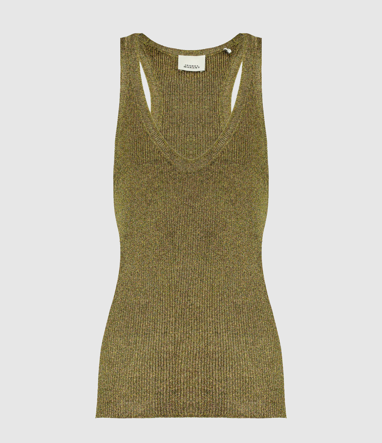 Top Joely Lurex Dark Khaki