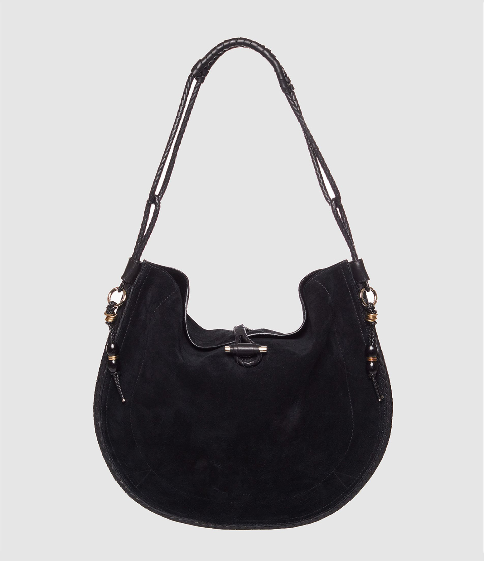 Sac Oskan Hobo Soft Noir Argenté