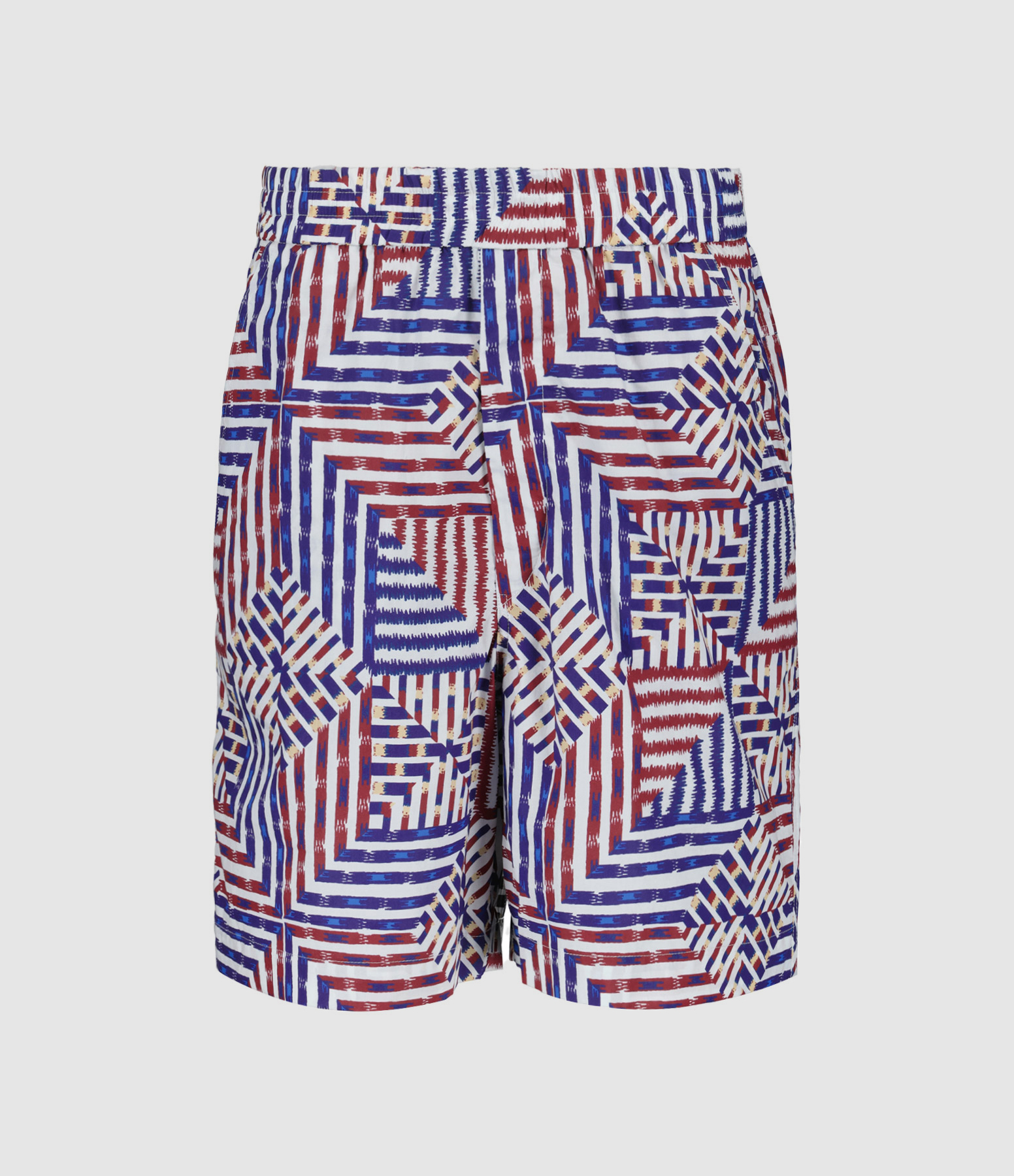 Short Homme Edoardo Coton Bleu Rouge