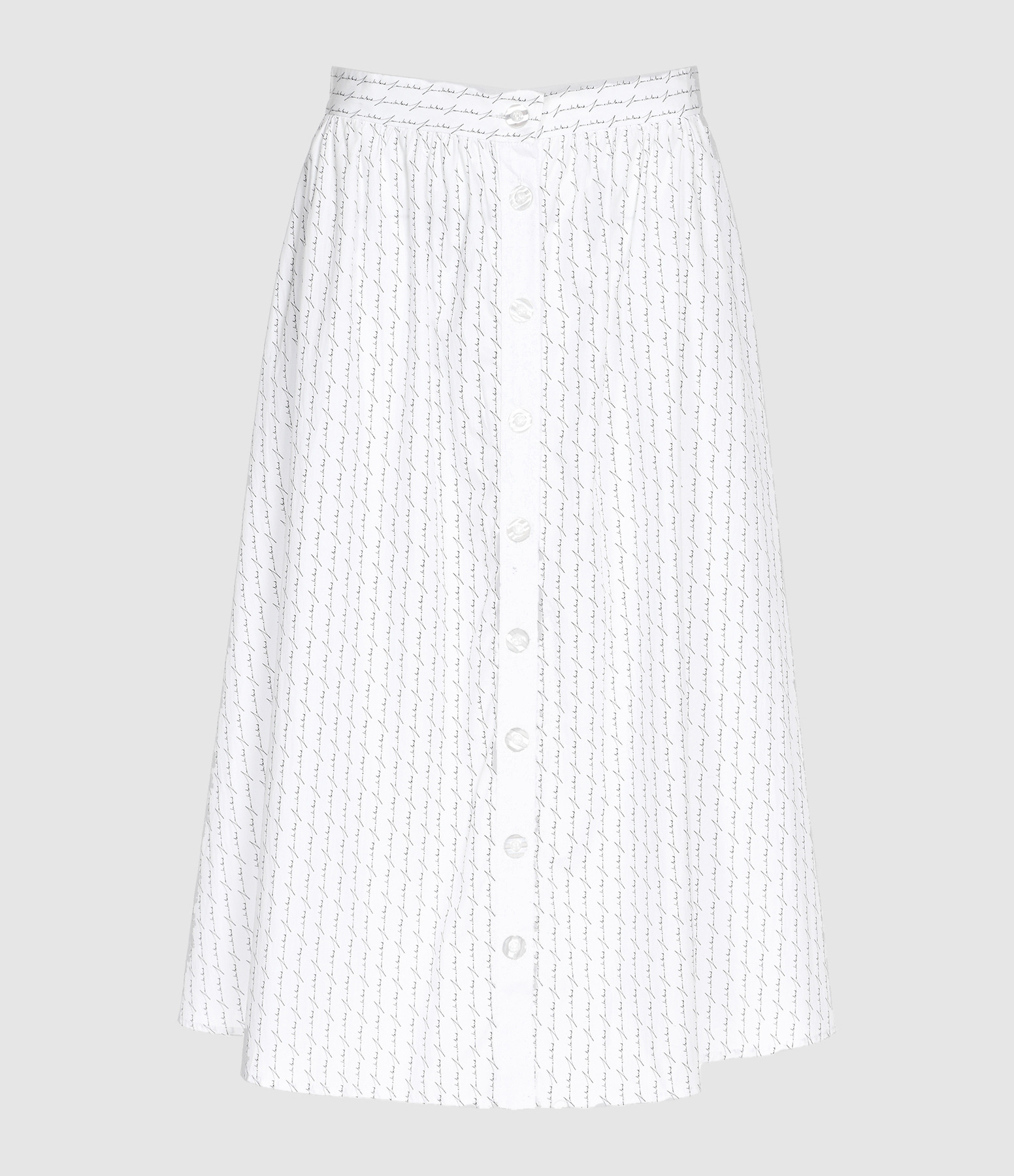 Jupe Bouton Baya Blanc Rayures Noir
