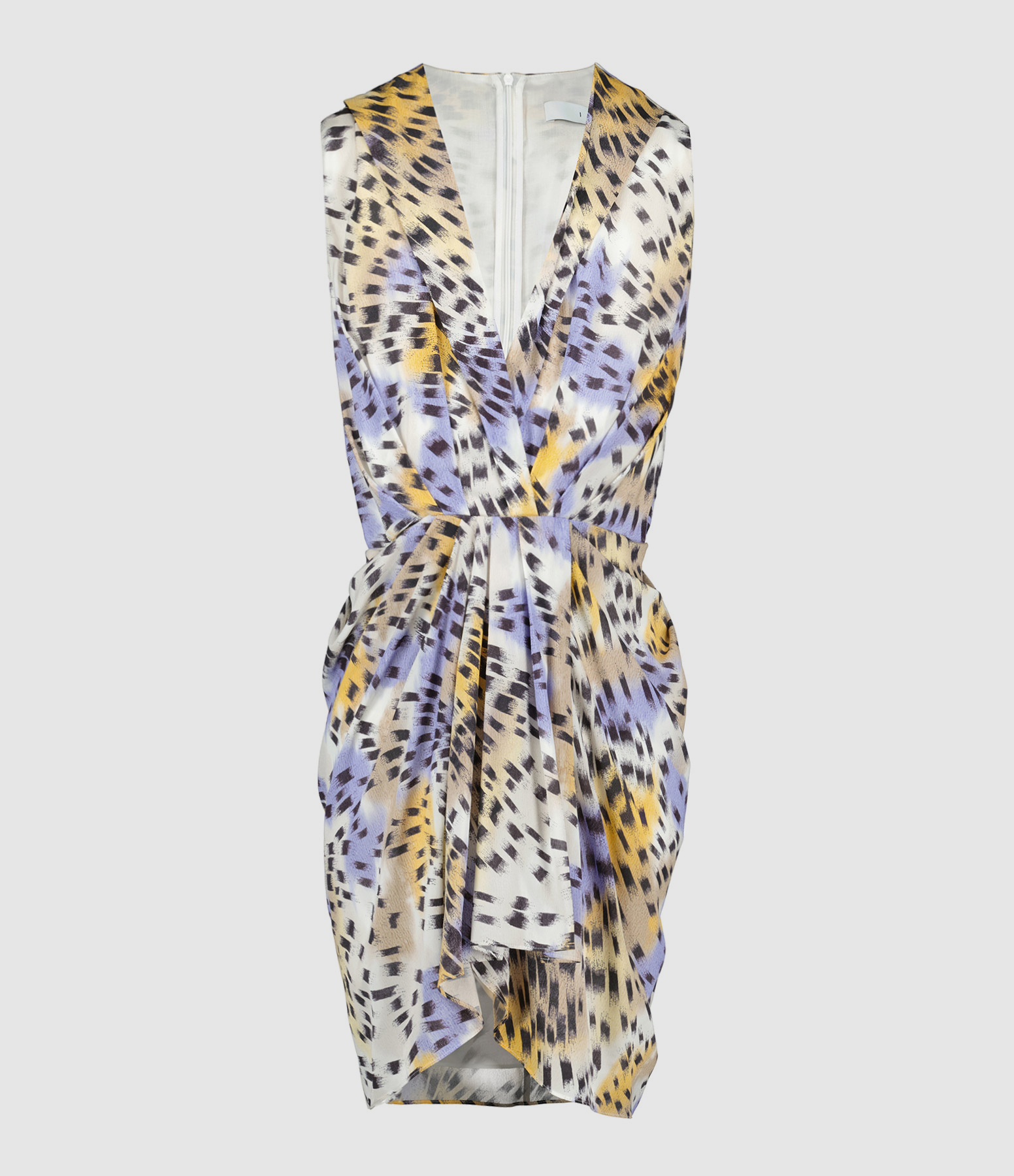 Robe Laez Soie Imprimé Violet