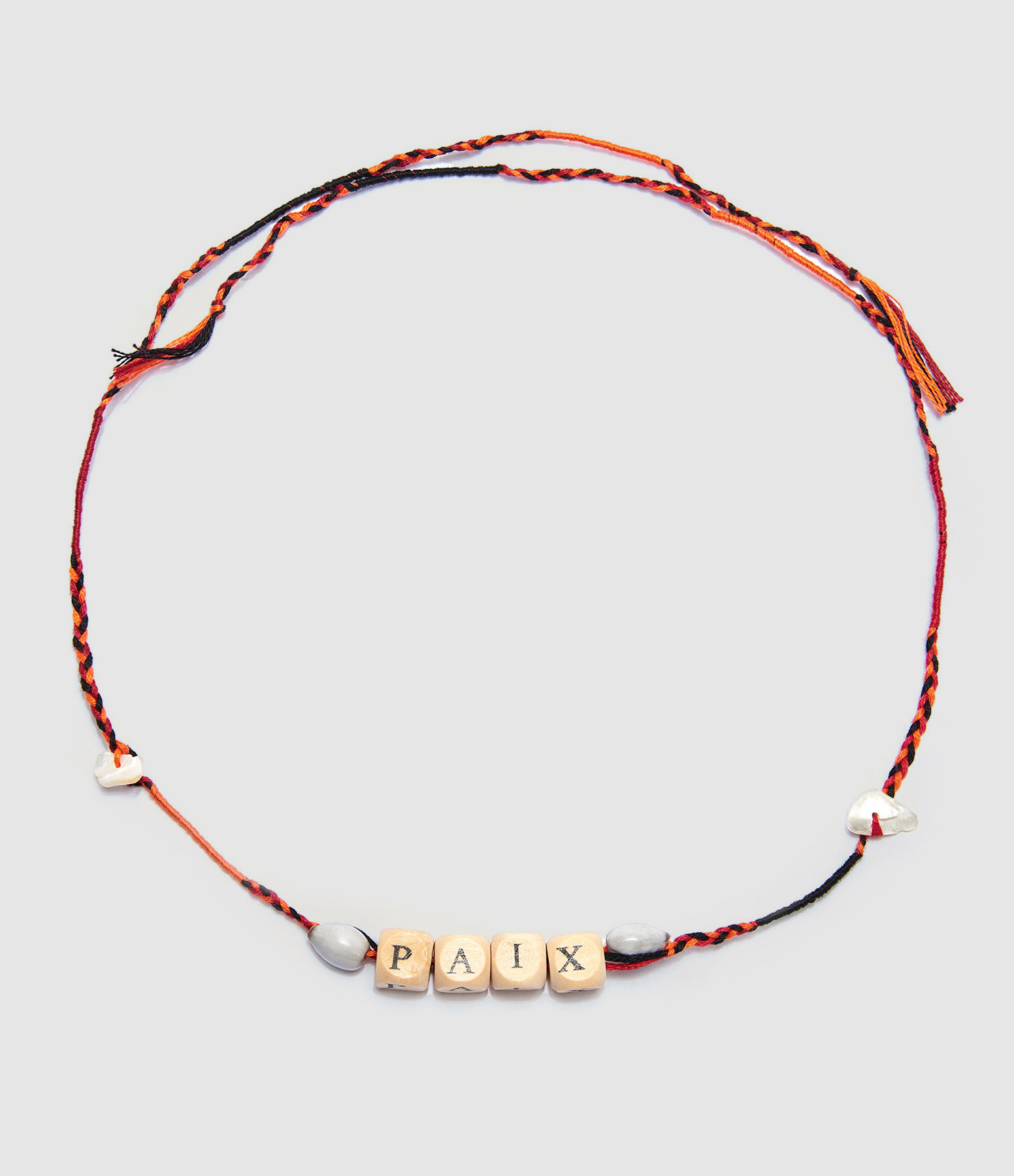Collier Paix Orange Noir