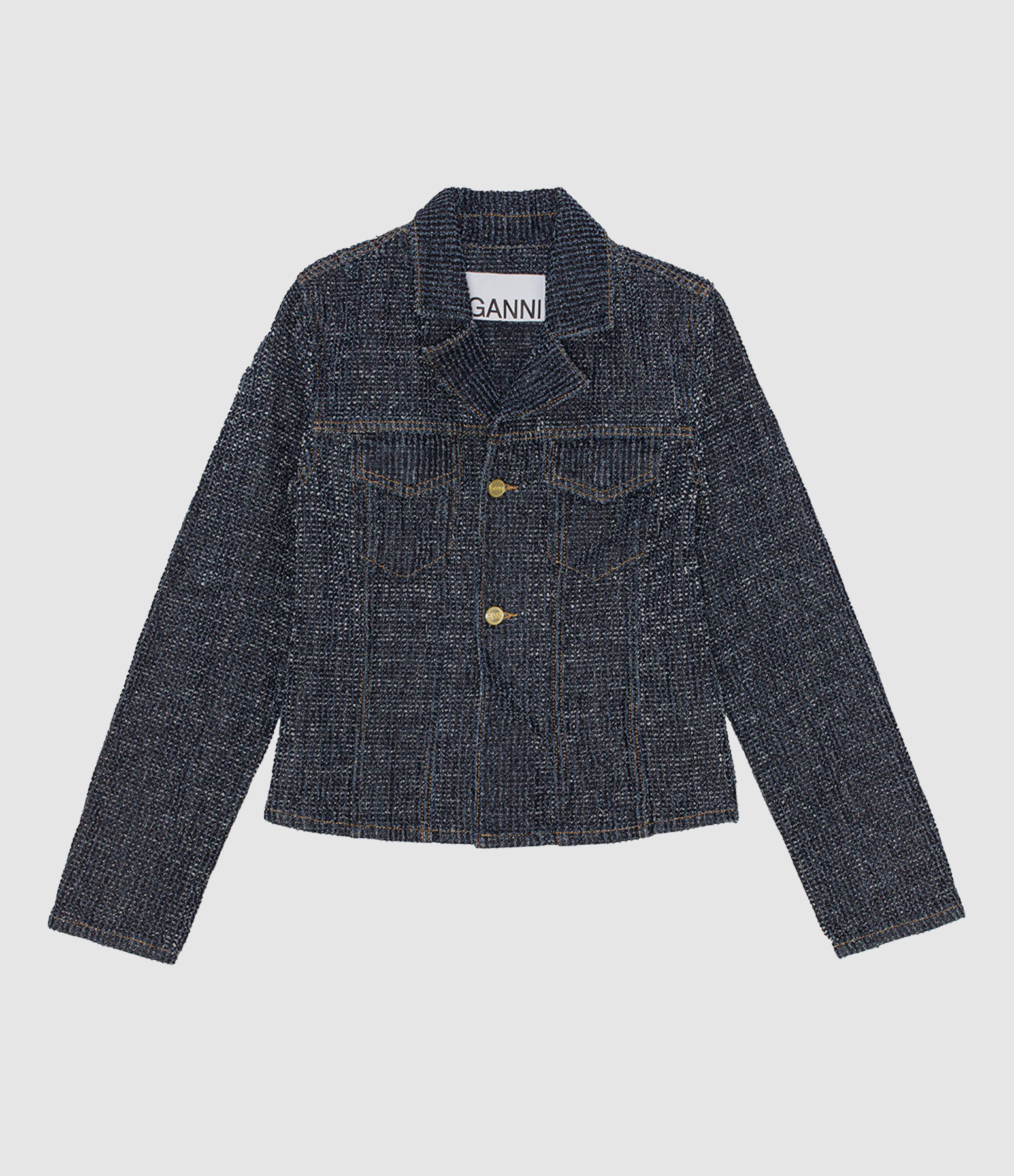 Blazer Fluffy Denim Fitted Rinse