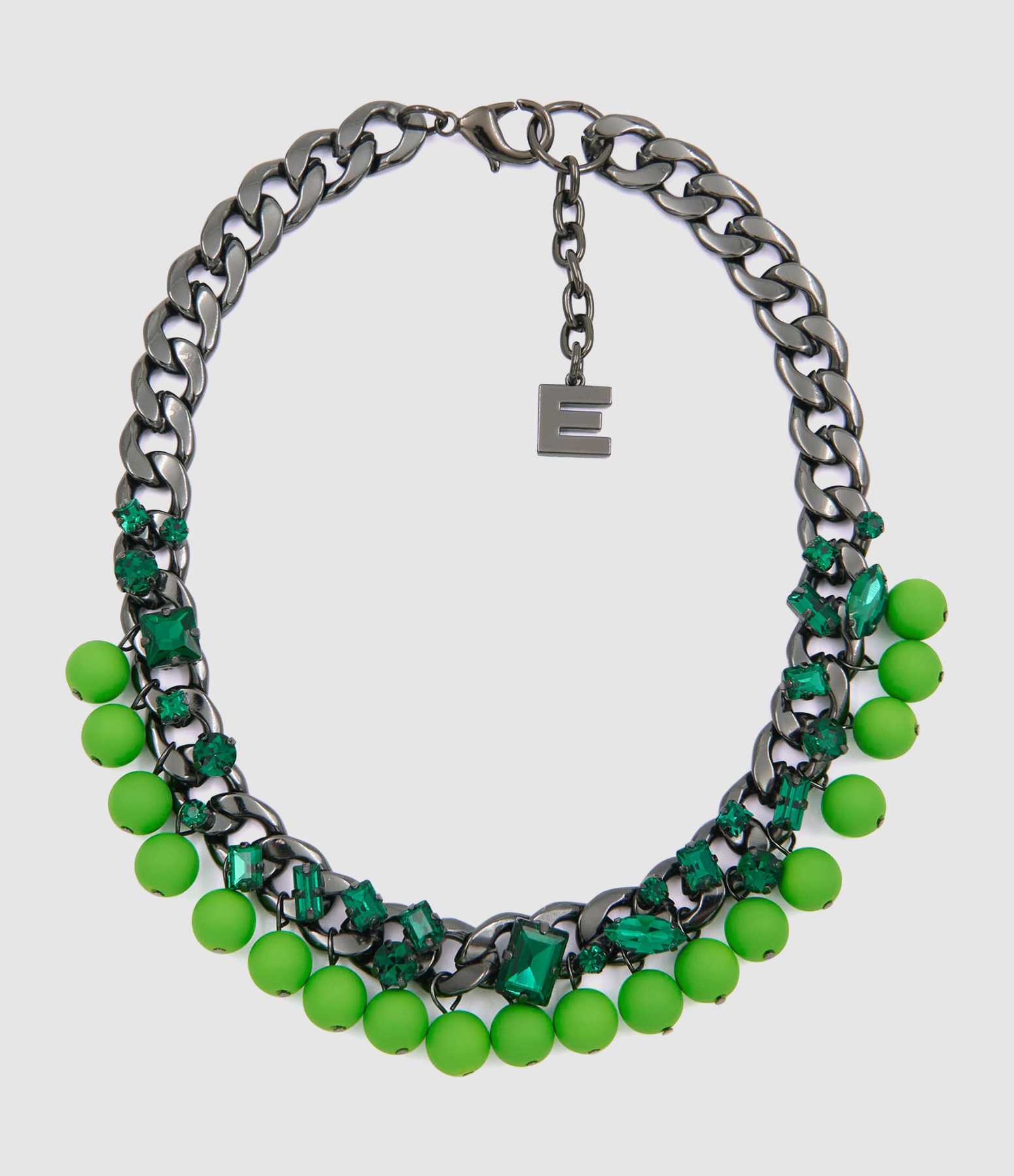 Collier Jecki Vert Argent