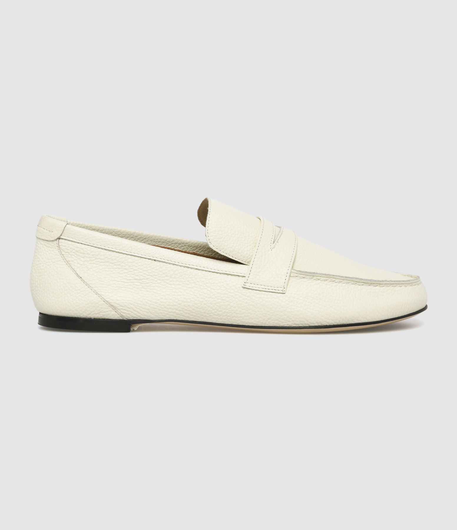 Mocassins In Pebble Leather White