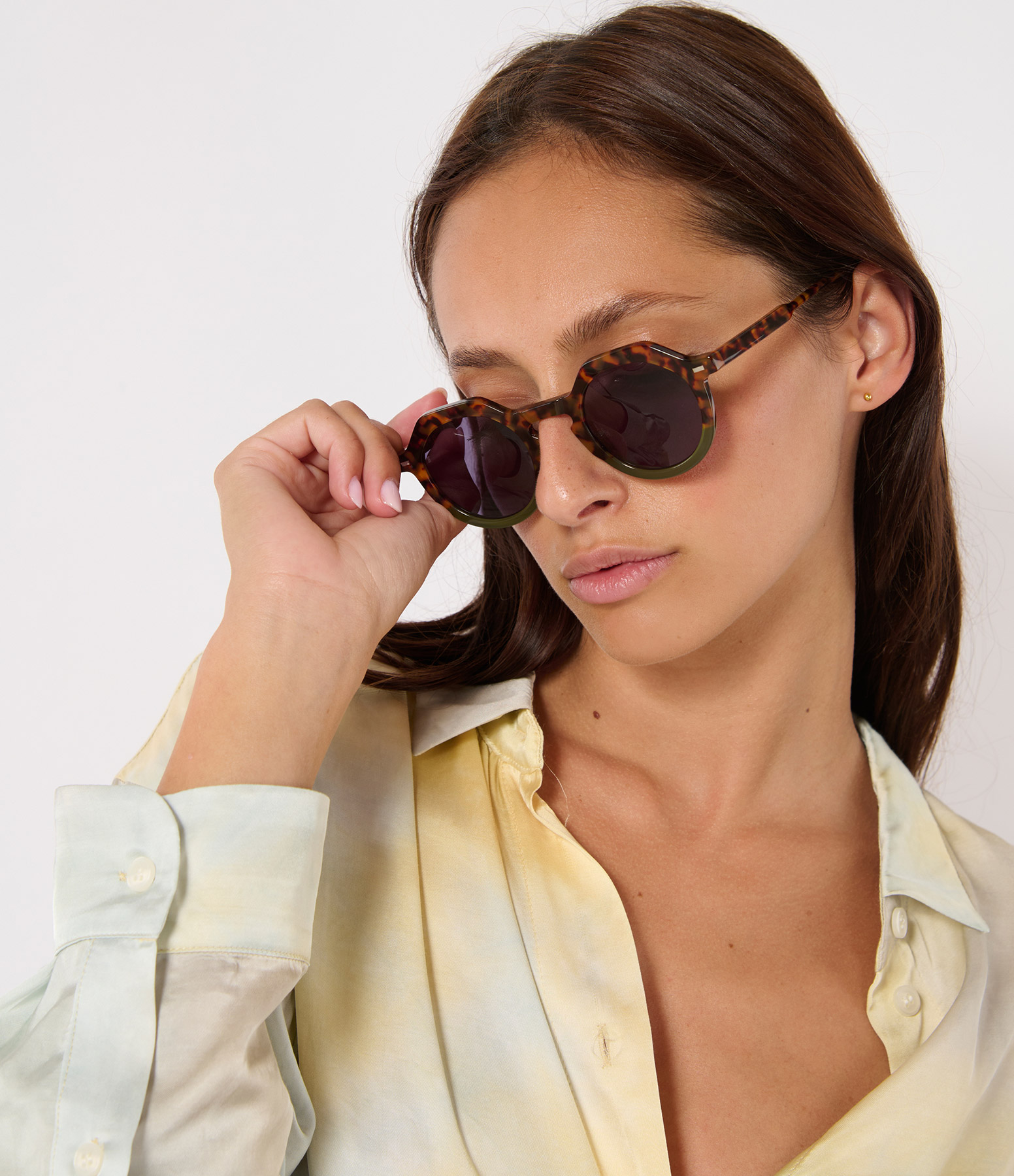 Lunettes de Soleil Hometown Ecaille Marron Vert