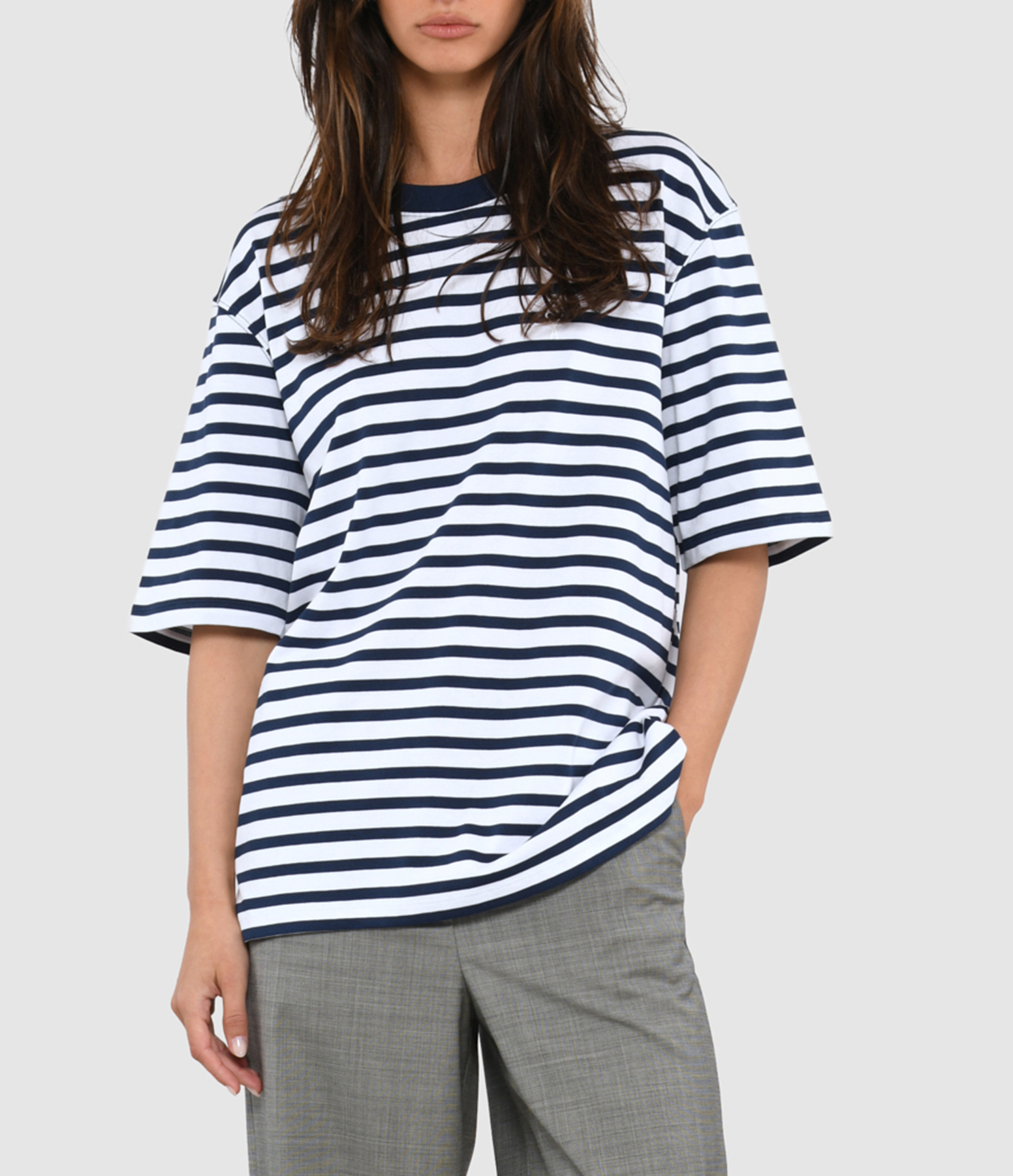 T-Shirt With Ami De Coeur Patch Encre Blanc