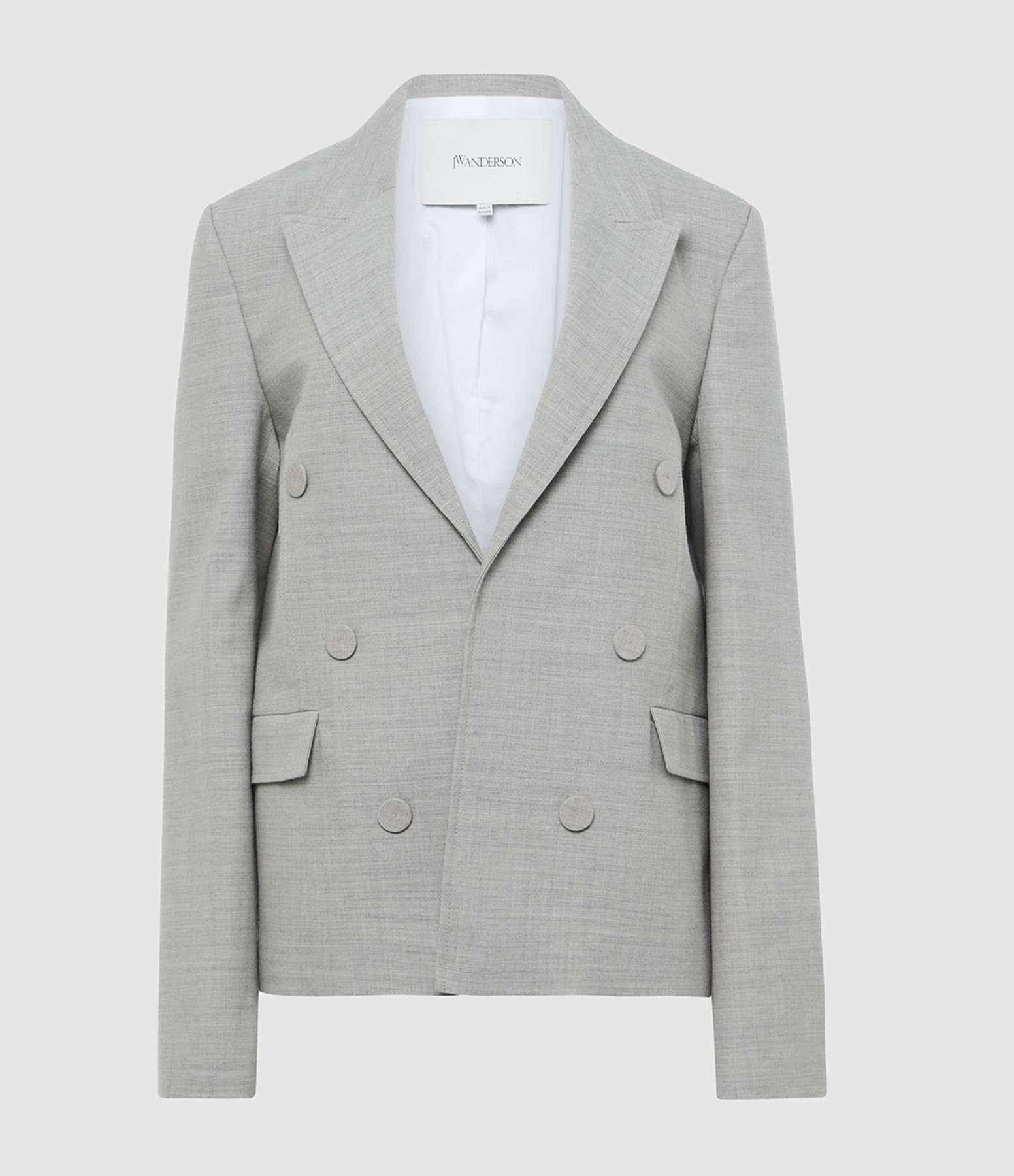 Veste Costume Croisée Ajustée Clay Melangée