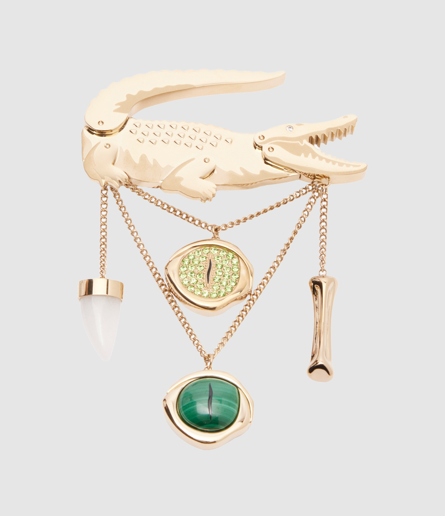 Broche Crocodile Gold, Collection Défilé PE25
