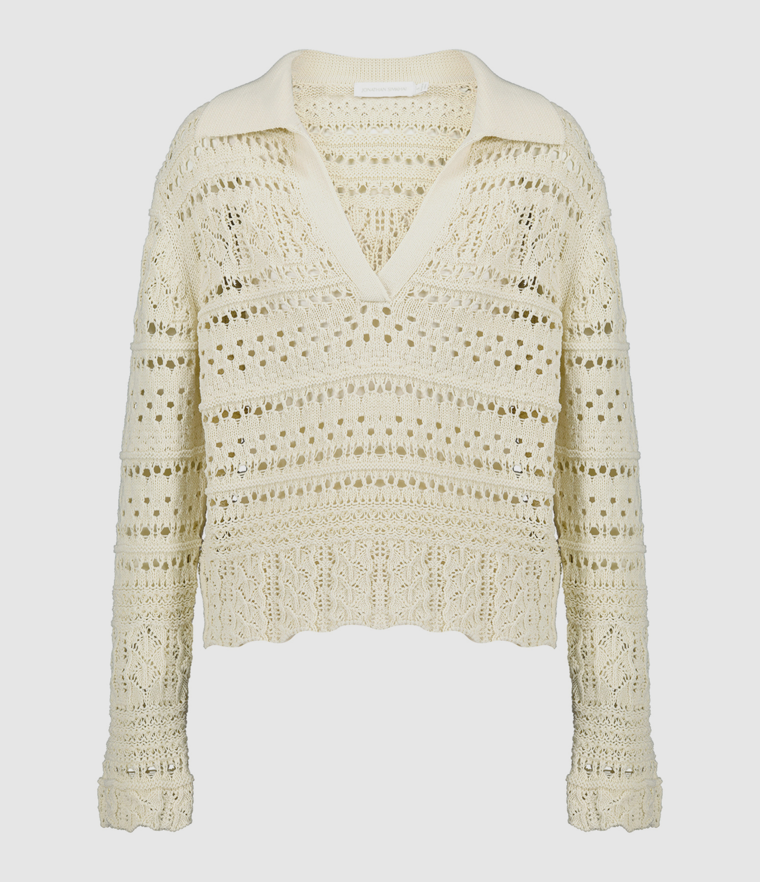 Pull Polo Roxana Coton Crème