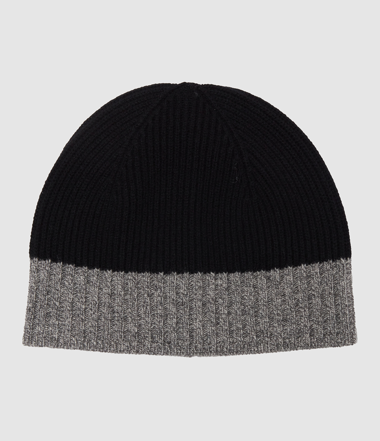 Bonnet Color Block Noir Gris