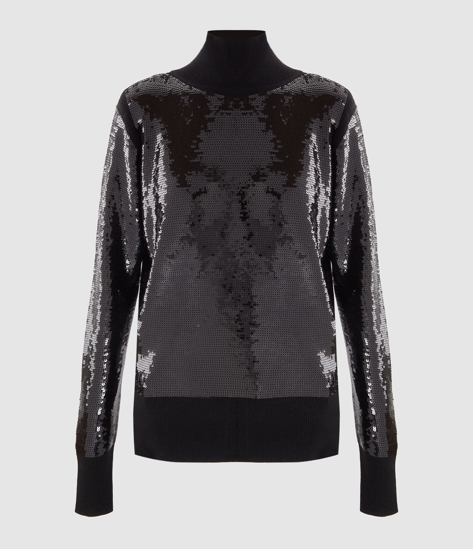 Pull Col Cheminé Noir